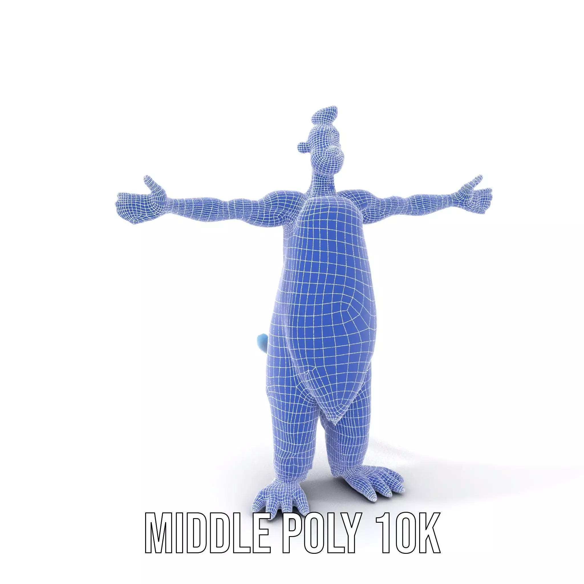 Cartoon Monster Character Model Pack with Colorful Fur Texture Low-poly 3D model_18