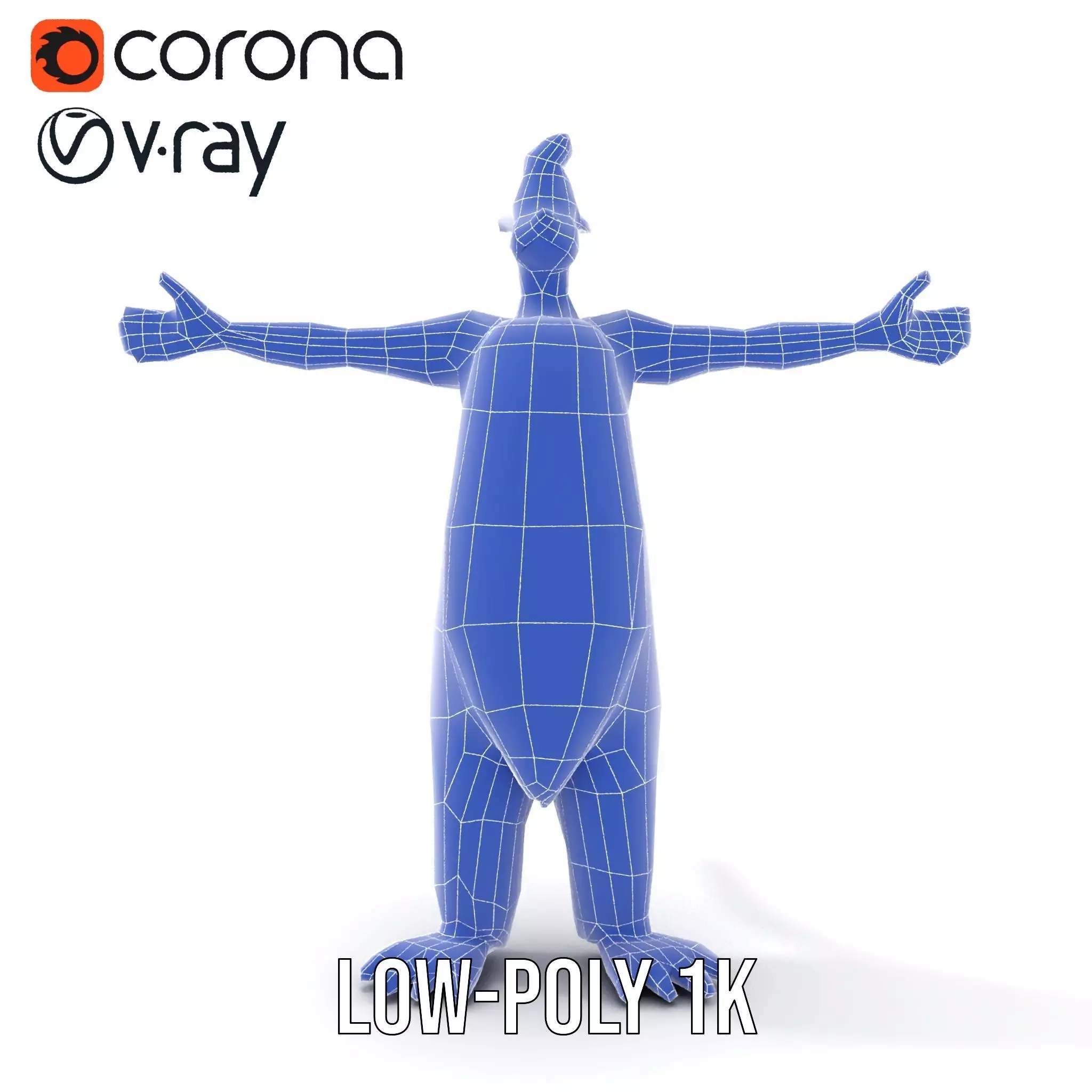 Cartoon Monster Character Model Pack with Colorful Fur Texture Low-poly 3D model_25