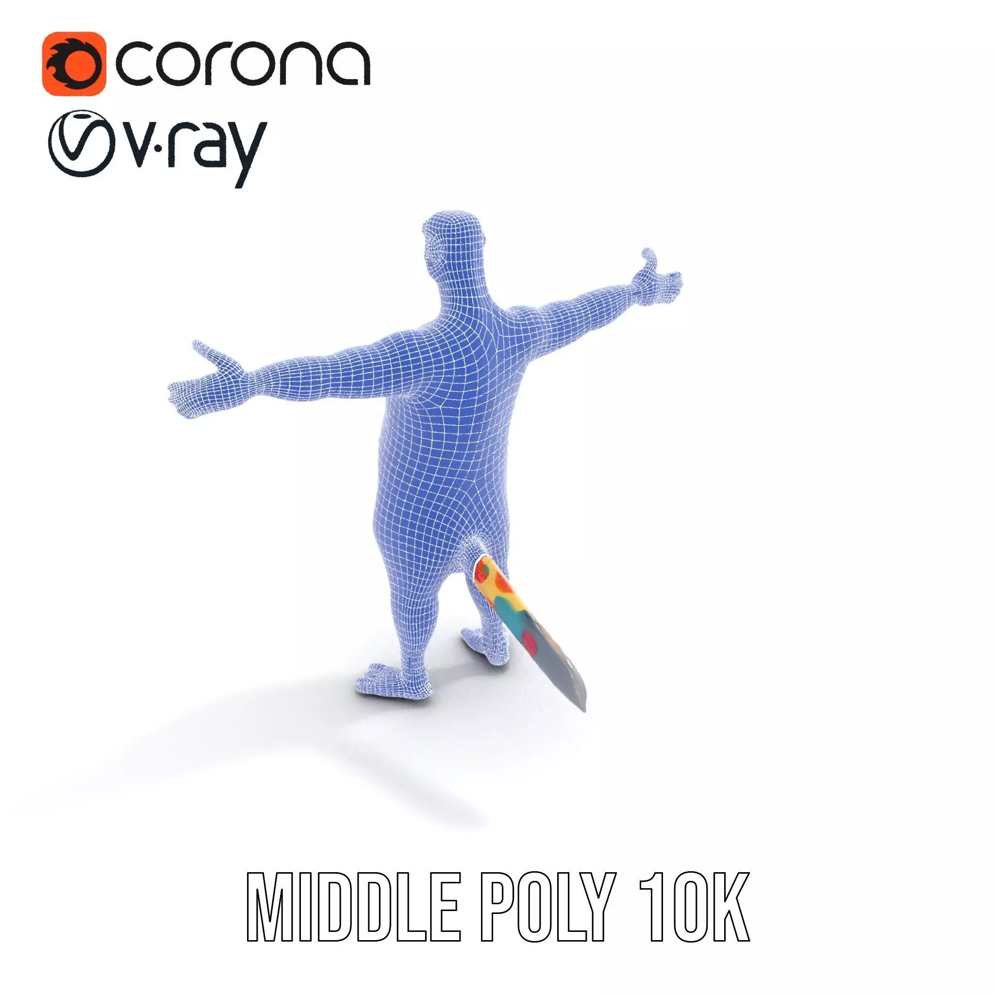 Colorful Dotted Character Model Pack Low-poly 3D model_22