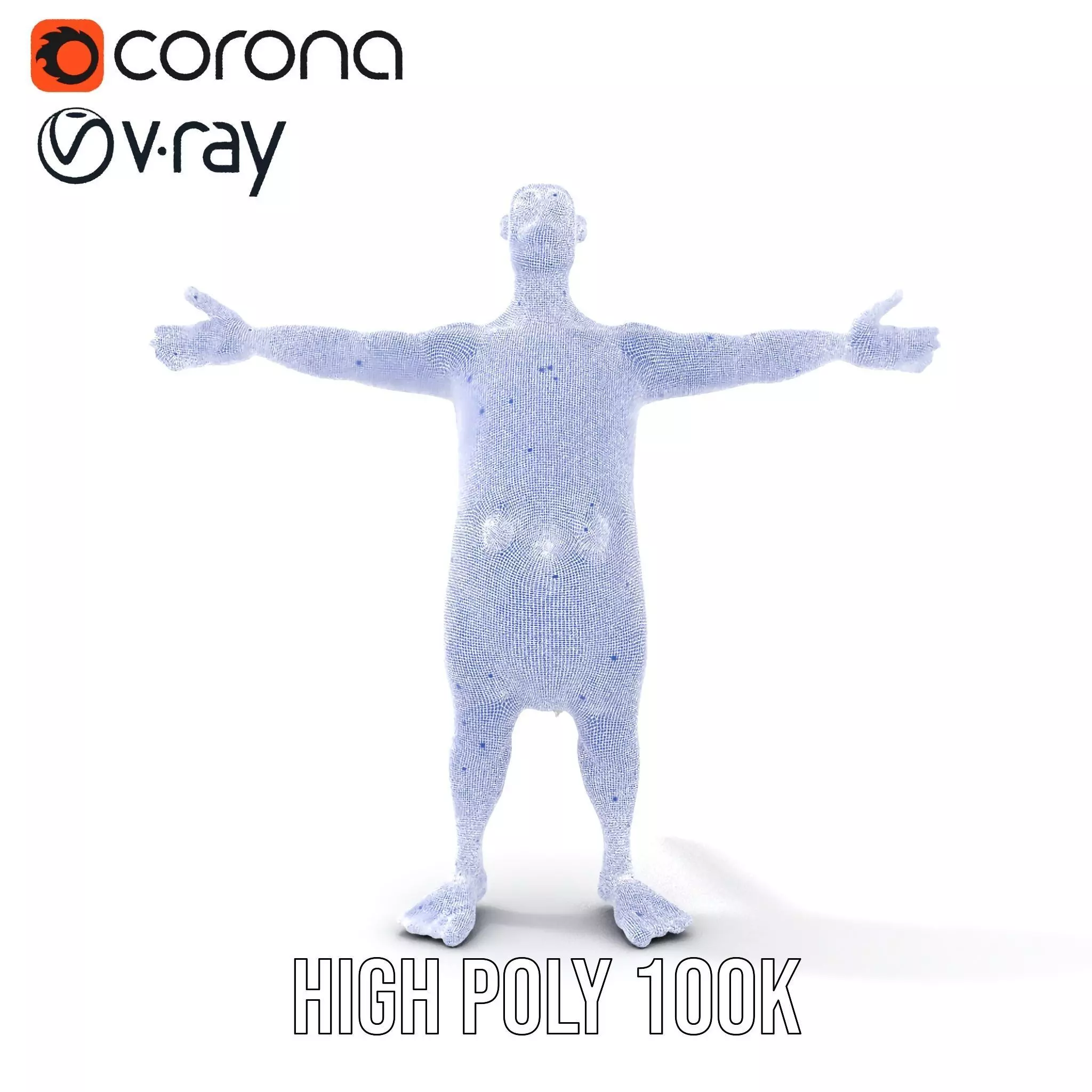 Colorful Dotted Character Model Pack Low-poly 3D model_29