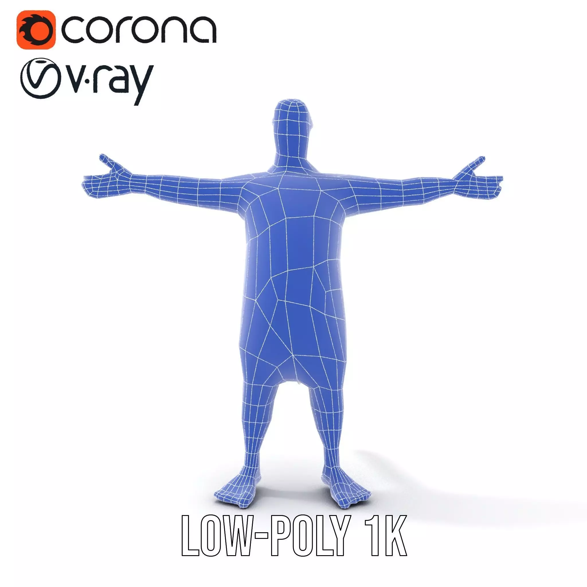 Colorful Dotted Character Model Pack Low-poly 3D model_31