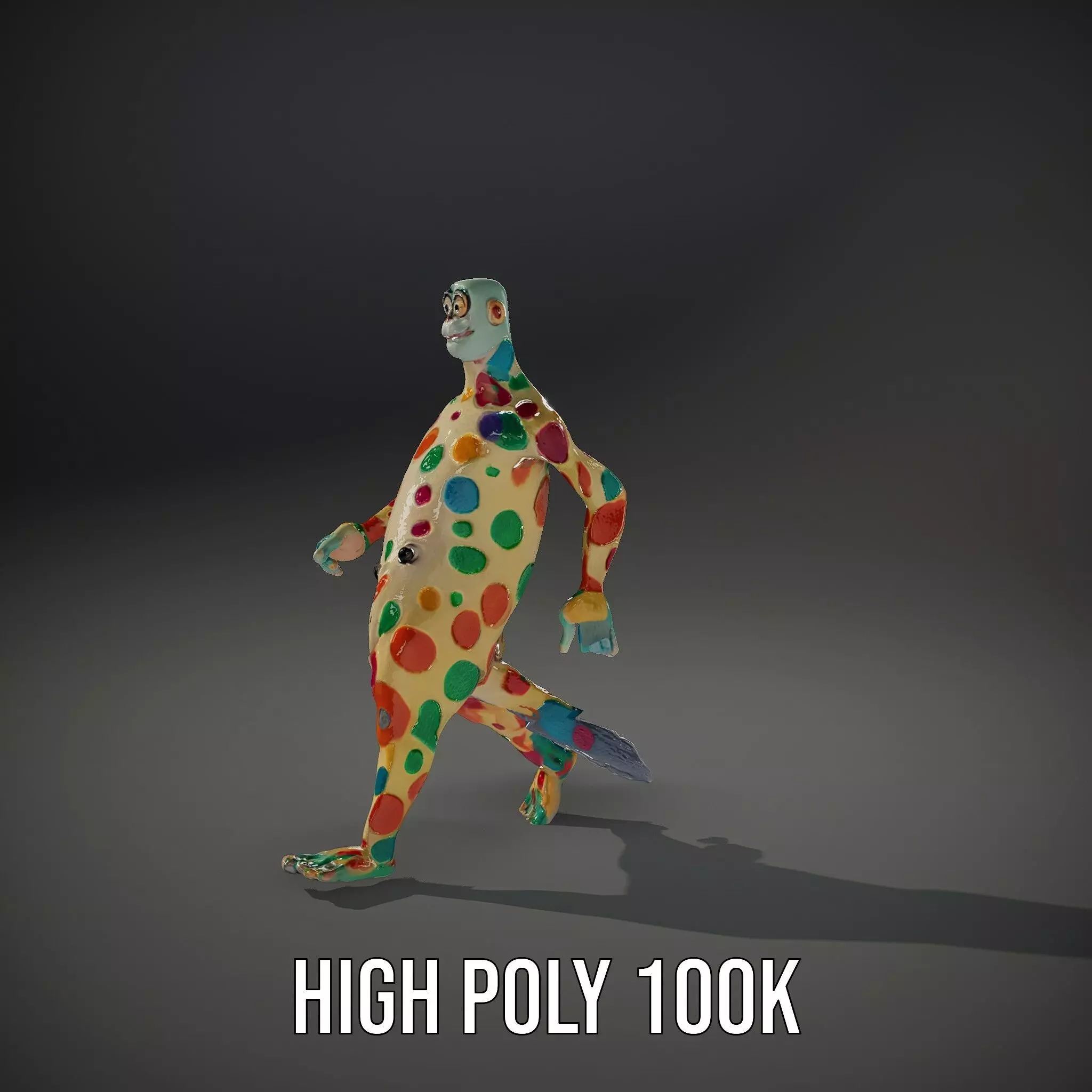 Colorful Dotted Character Model Pack Low-poly 3D model_35