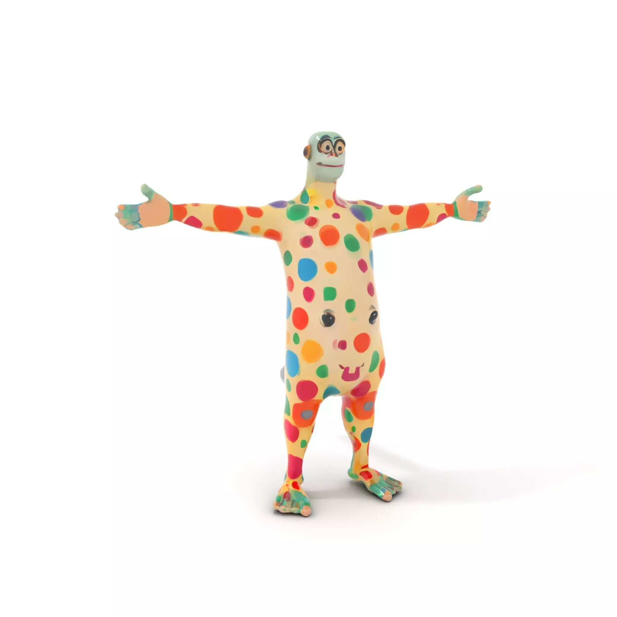 Colorful Dotted Character Model Pack Low-poly 3D model_10