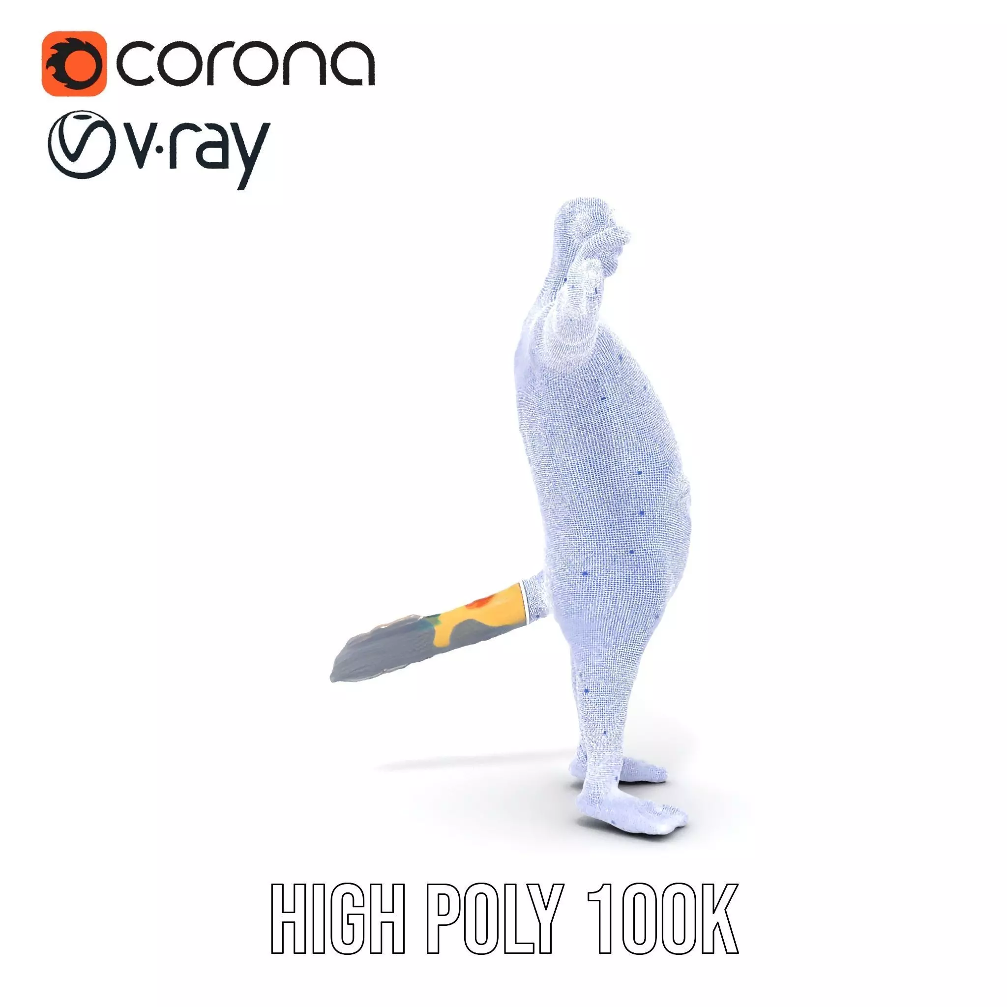 Colorful Dotted Character Model Pack Low-poly 3D model_33