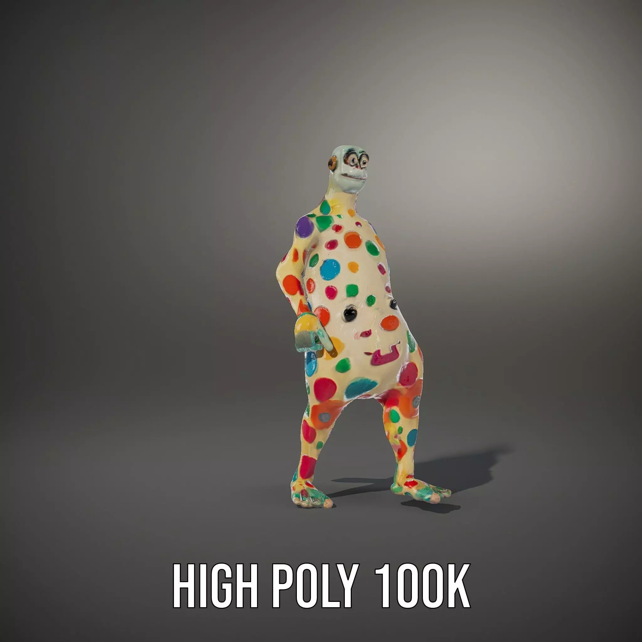 Colorful Dotted Character Model Pack Low-poly 3D model_34