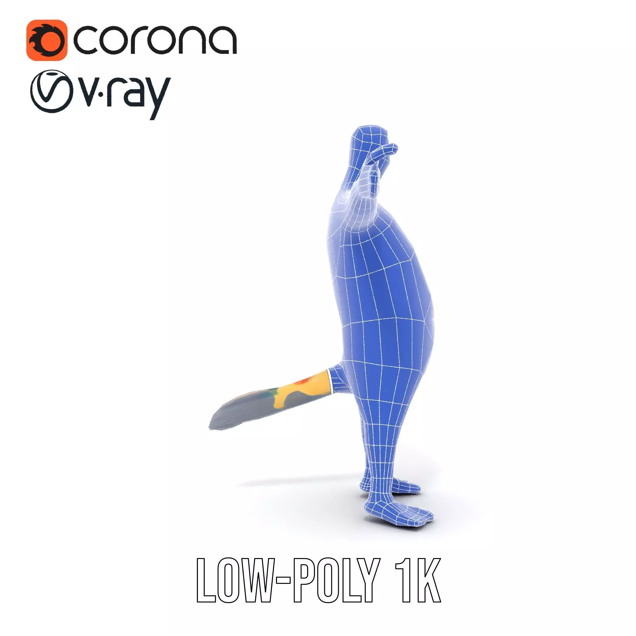 Colorful Dotted Character Model Pack Low-poly 3D model_17