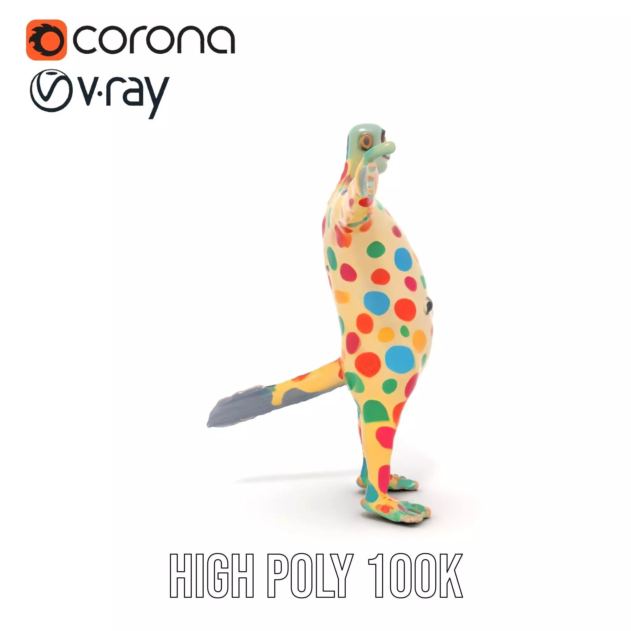 Colorful Dotted Character Model Pack Low-poly 3D model_24