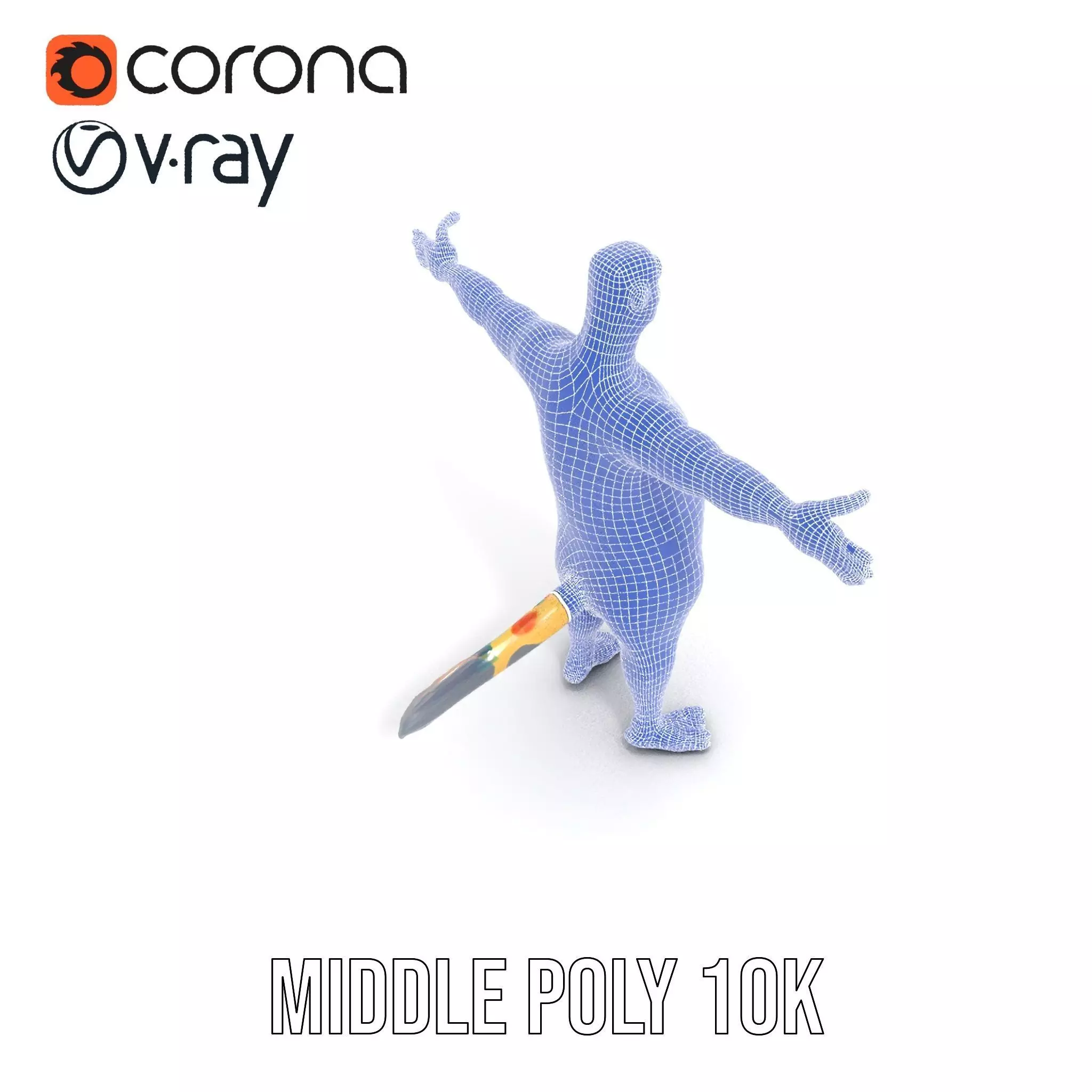 Colorful Dotted Character Model Pack Low-poly 3D model_19