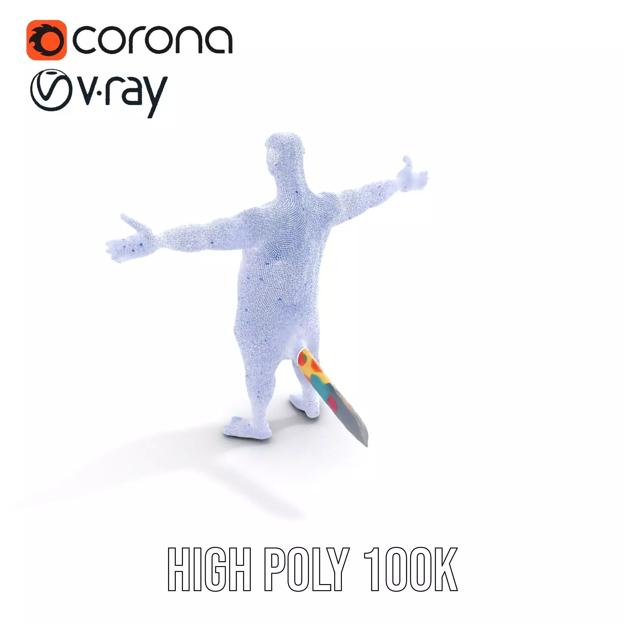 Colorful Dotted Character Model Pack Low-poly 3D model_32