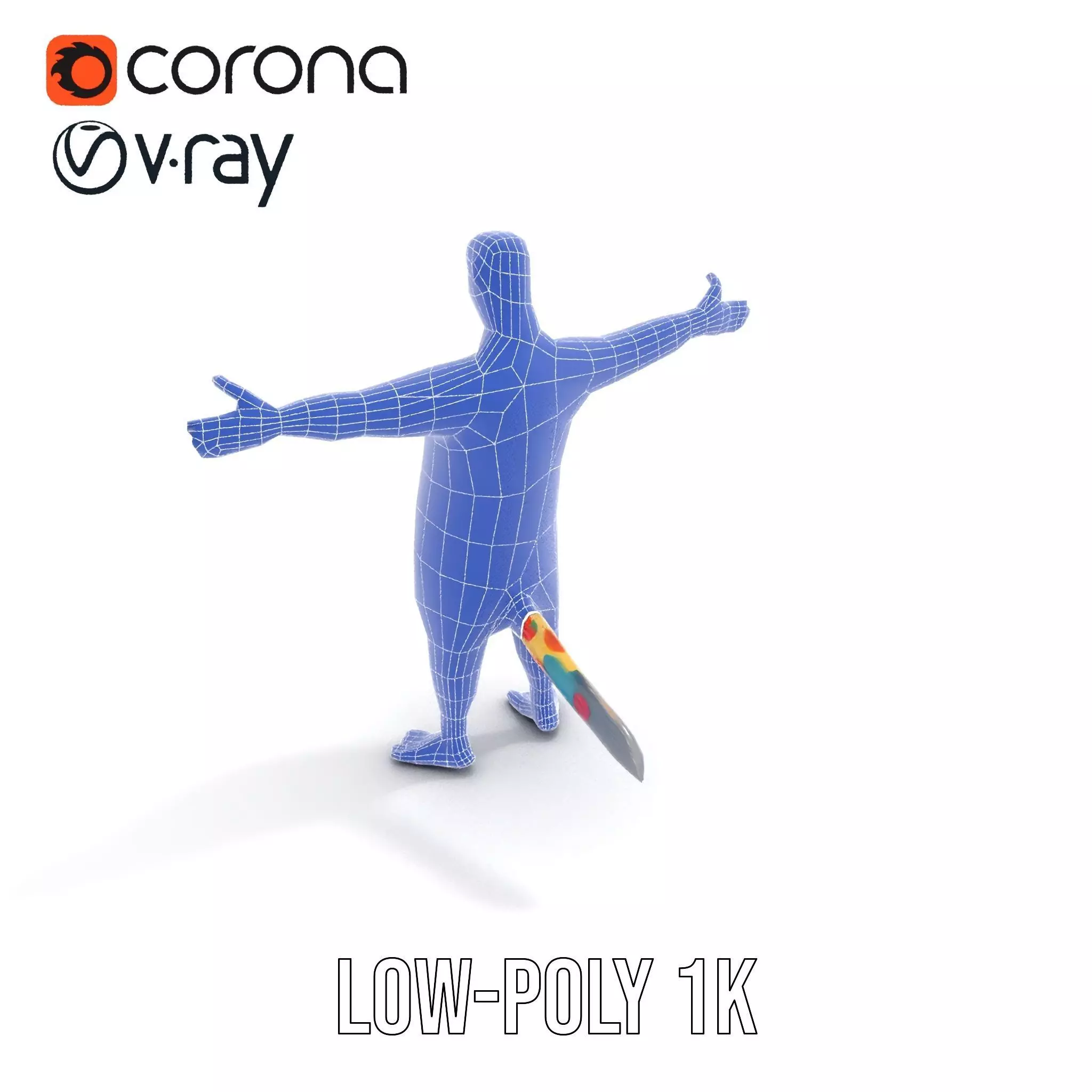 Colorful Dotted Character Model Pack Low-poly 3D model_23