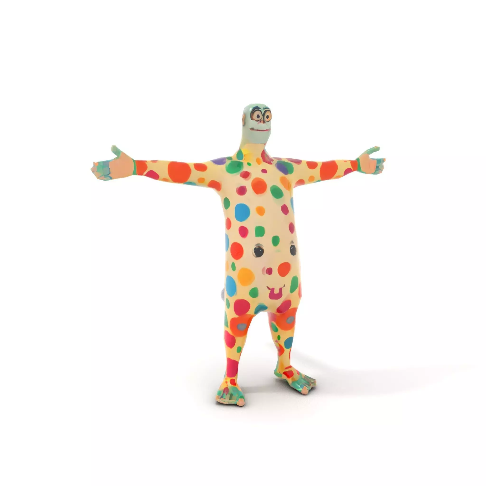 Colorful Dotted Character Model Pack Low-poly 3D model_9