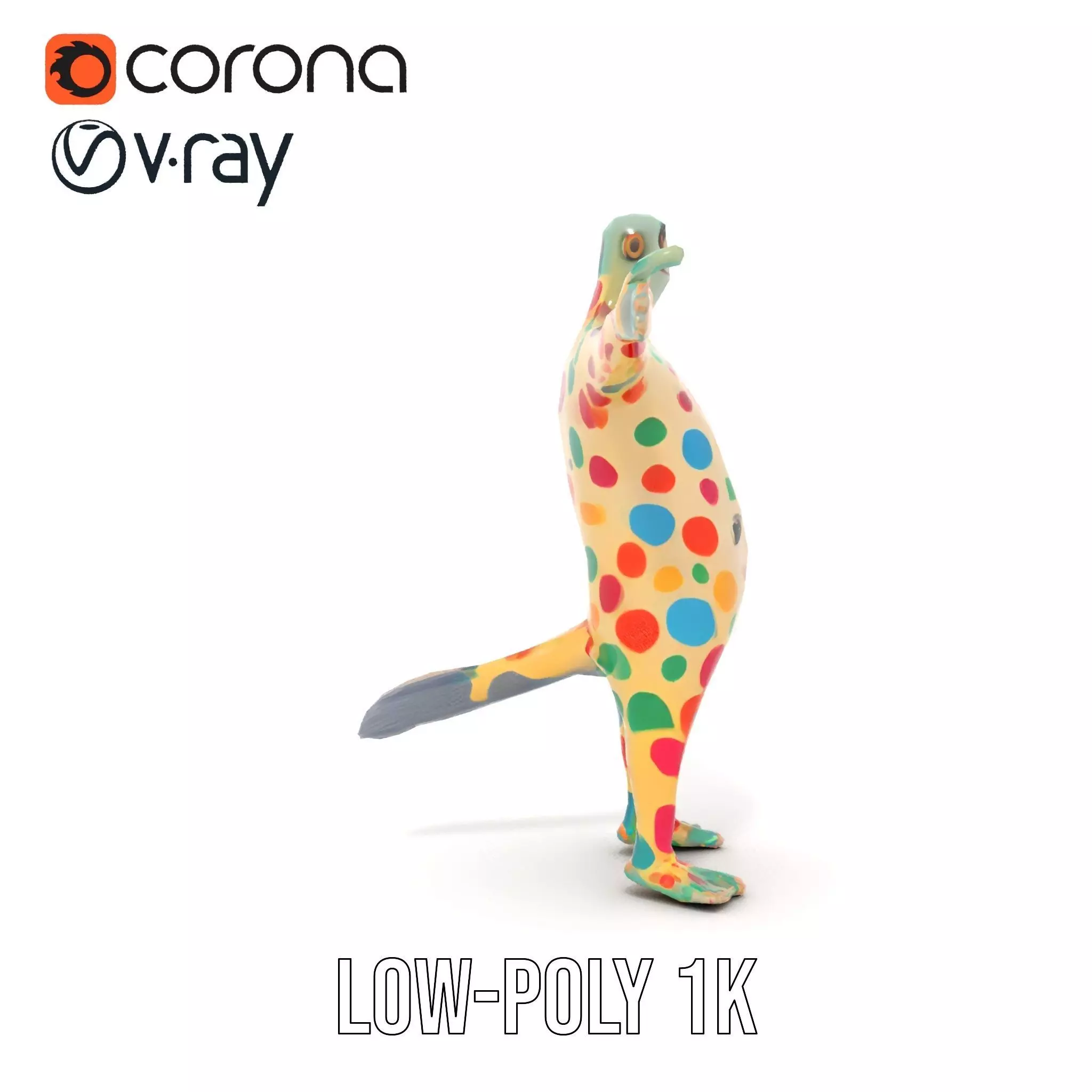 Colorful Dotted Character Model Pack Low-poly 3D model_26