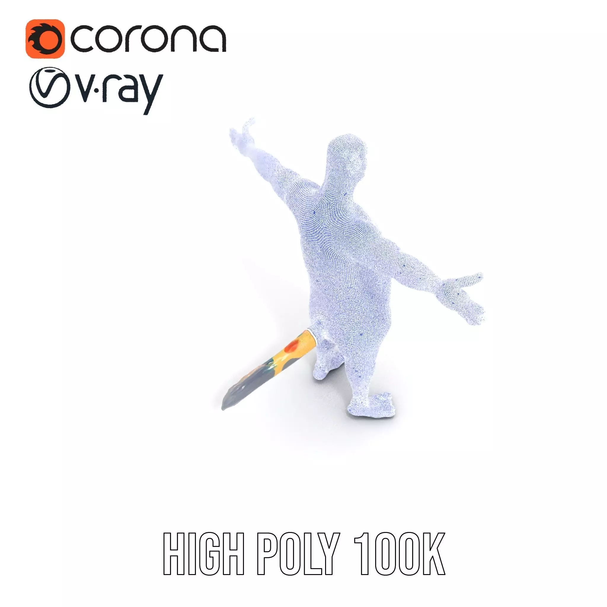 Colorful Dotted Character Model Pack Low-poly 3D model_21