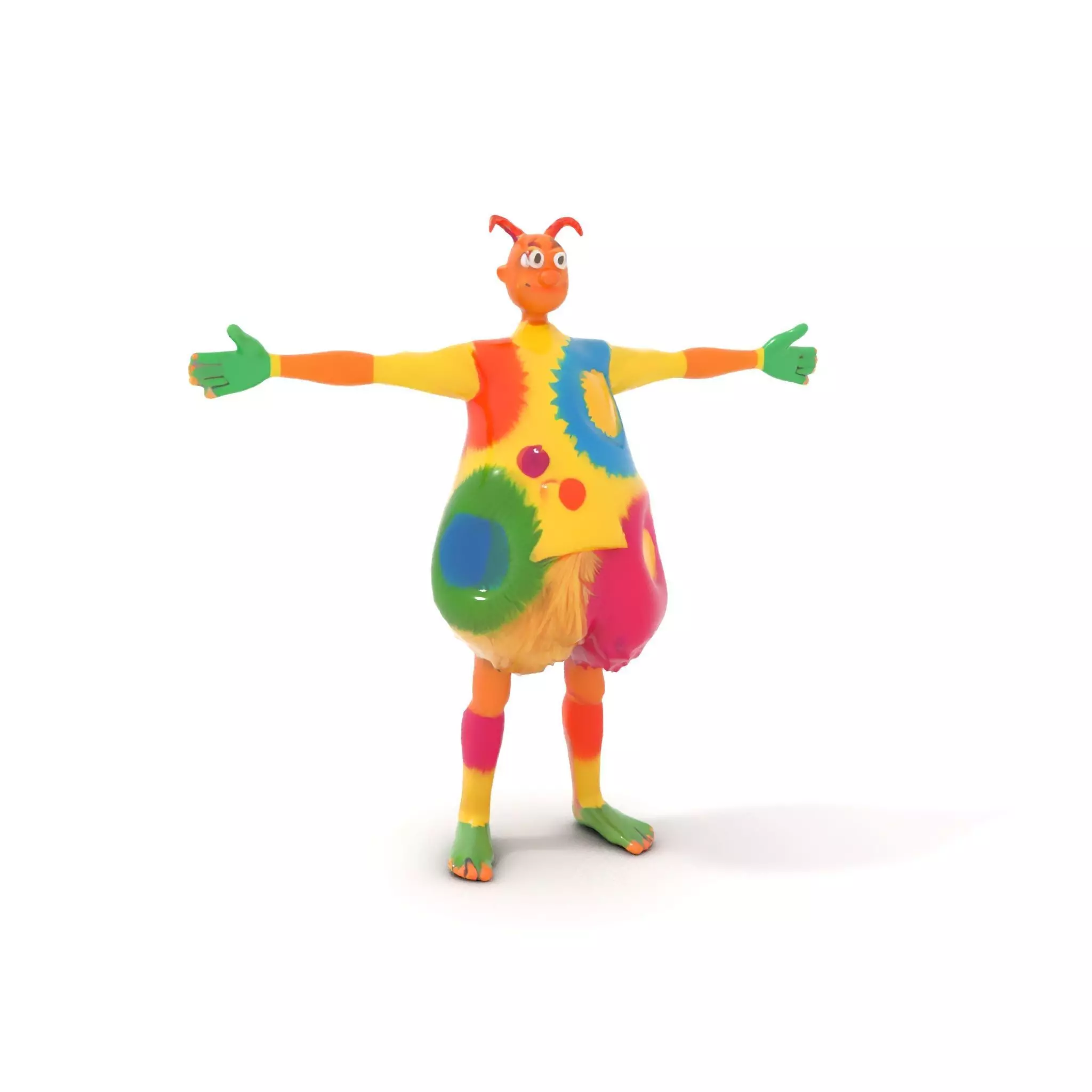 Colorful Furry Cartoon Character Model Pack Low-poly 3D model_6