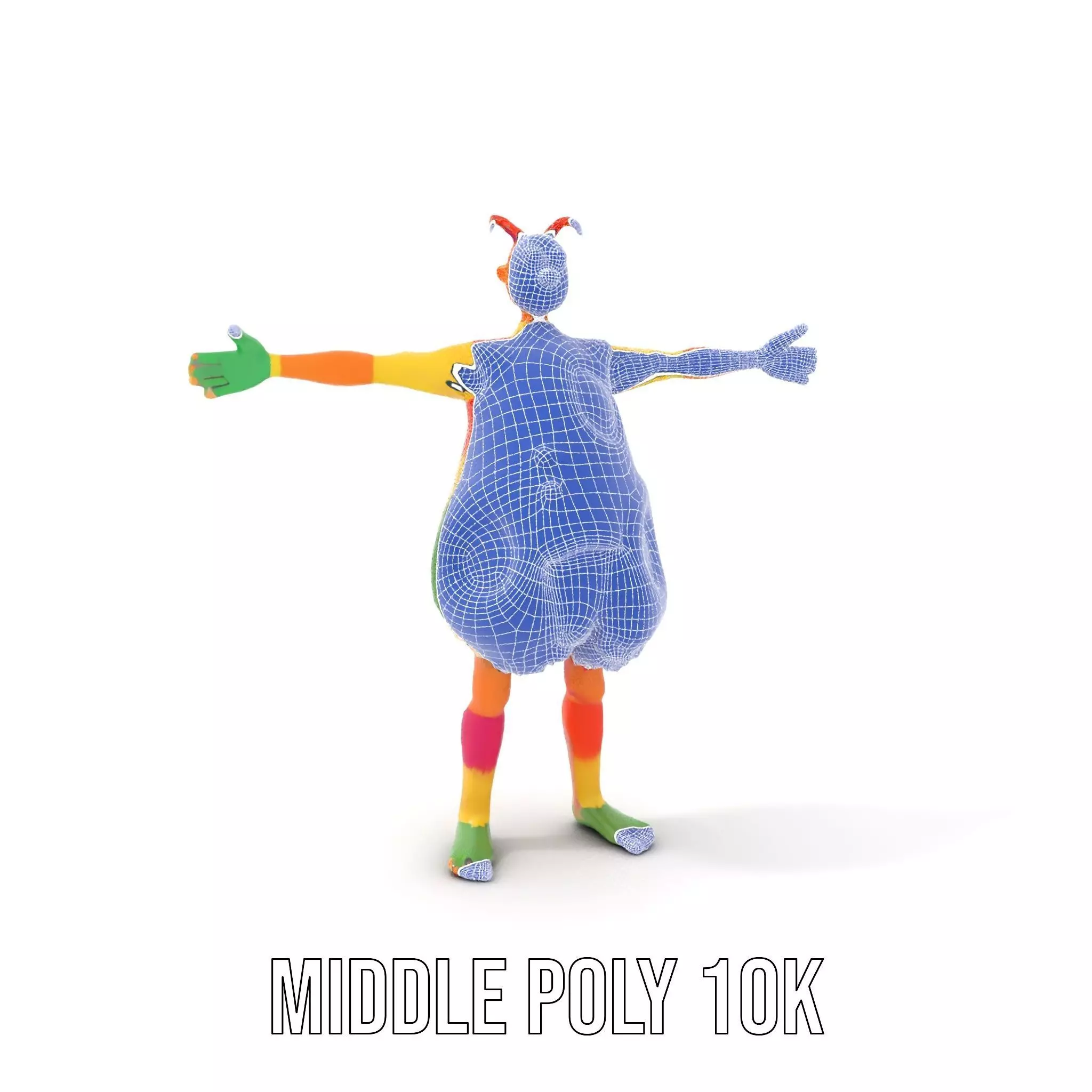 Colorful Furry Cartoon Character Model Pack Low-poly 3D model_15