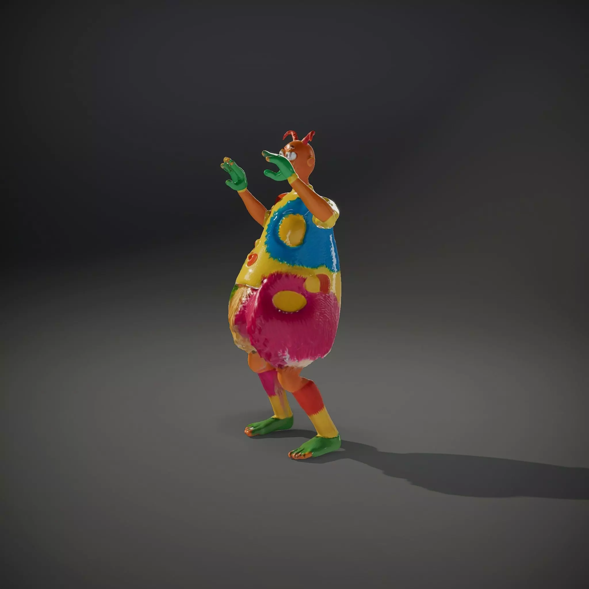 Colorful Furry Cartoon Character Model Pack Low-poly 3D model_35