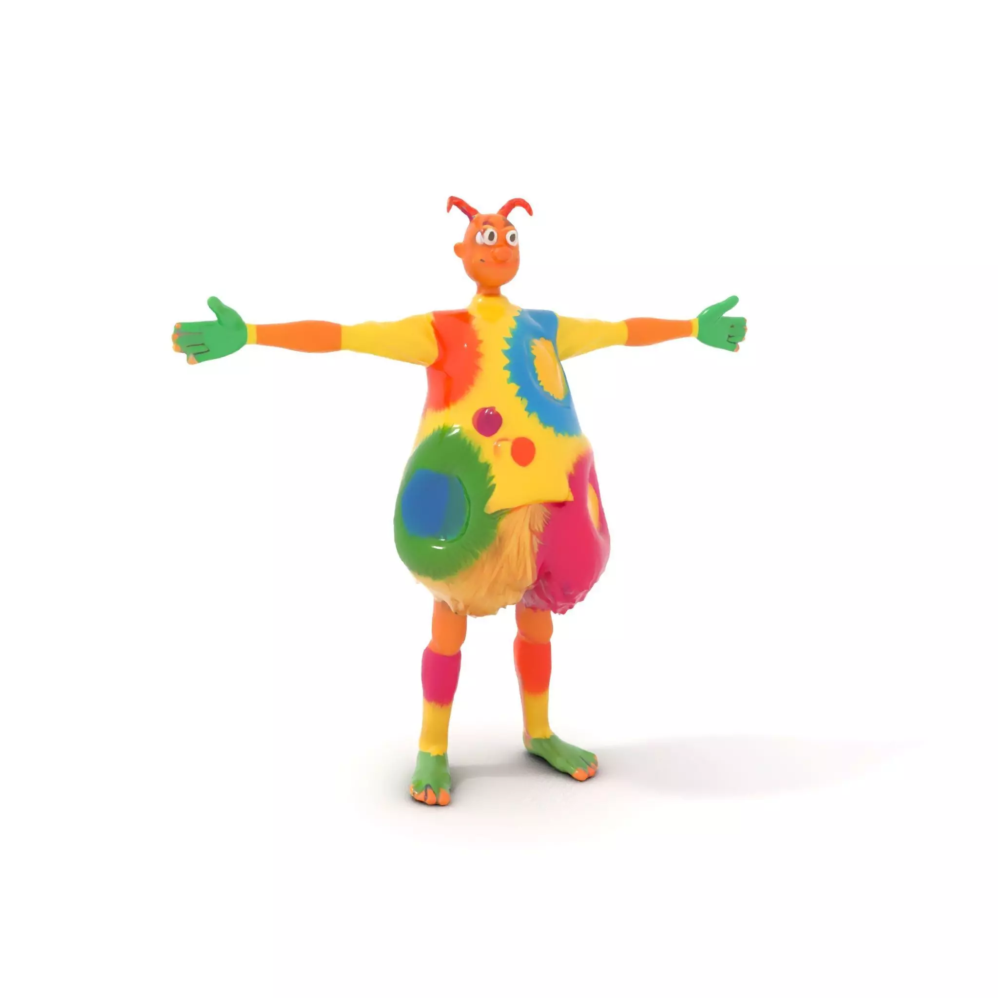 Colorful Furry Cartoon Character Model Pack Low-poly 3D model_0