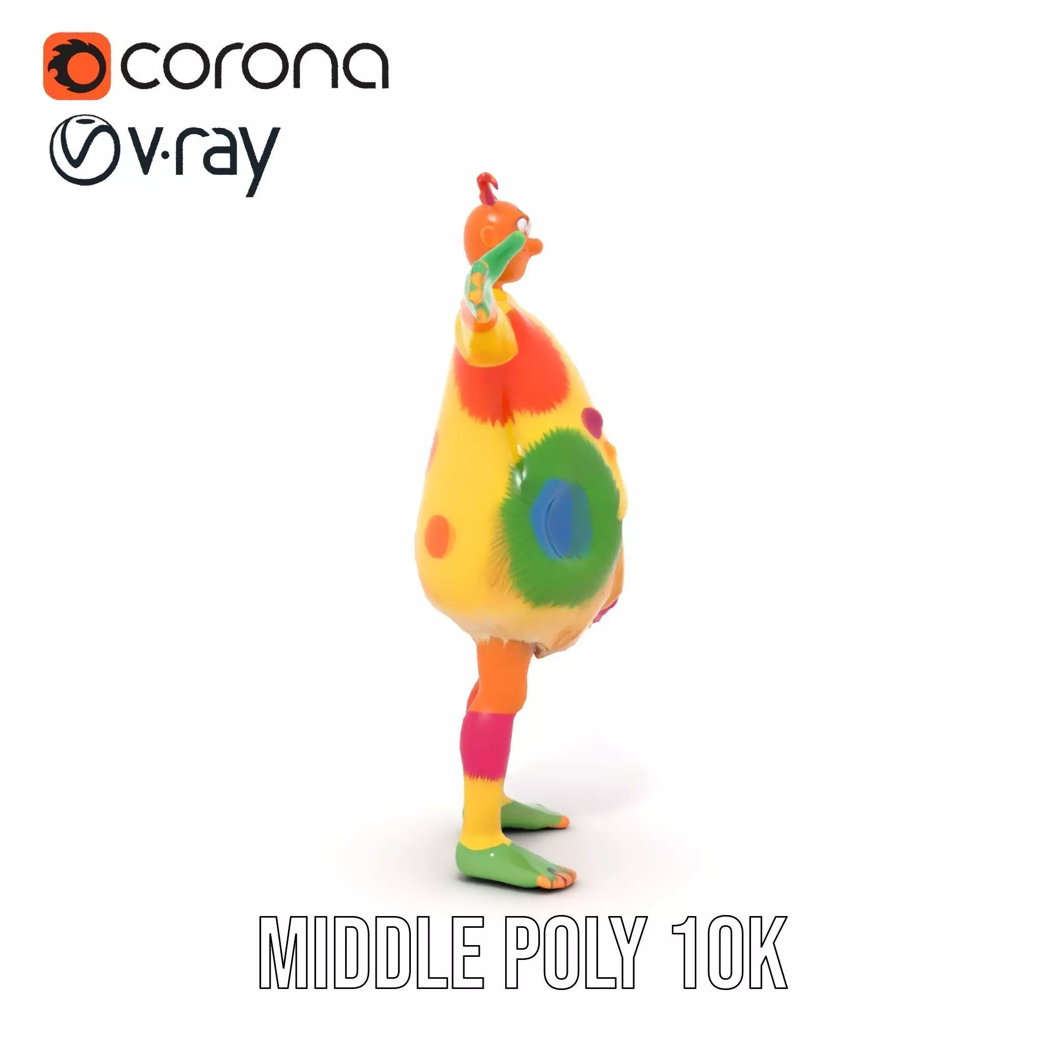 Colorful Furry Cartoon Character Model Pack Low-poly 3D model_13