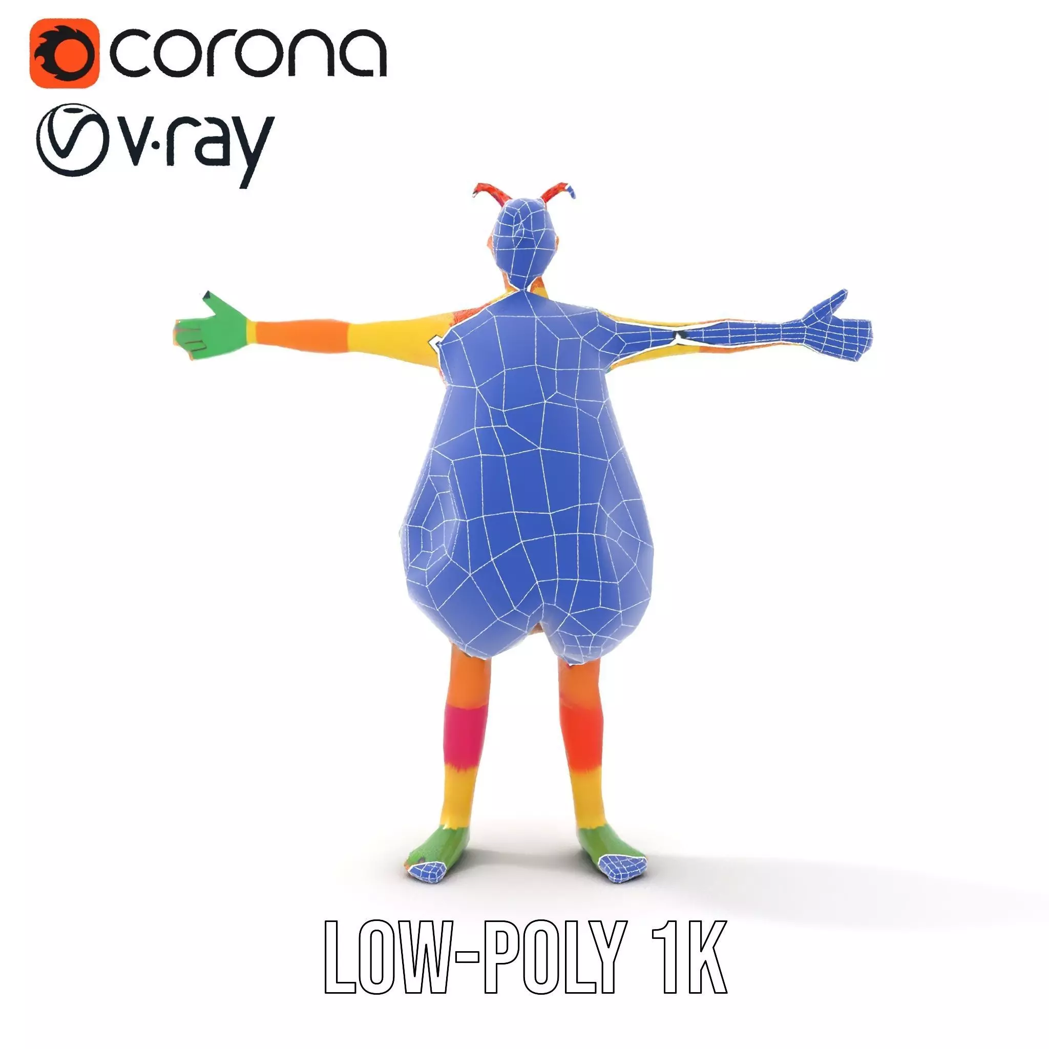 Colorful Furry Cartoon Character Model Pack Low-poly 3D model_25