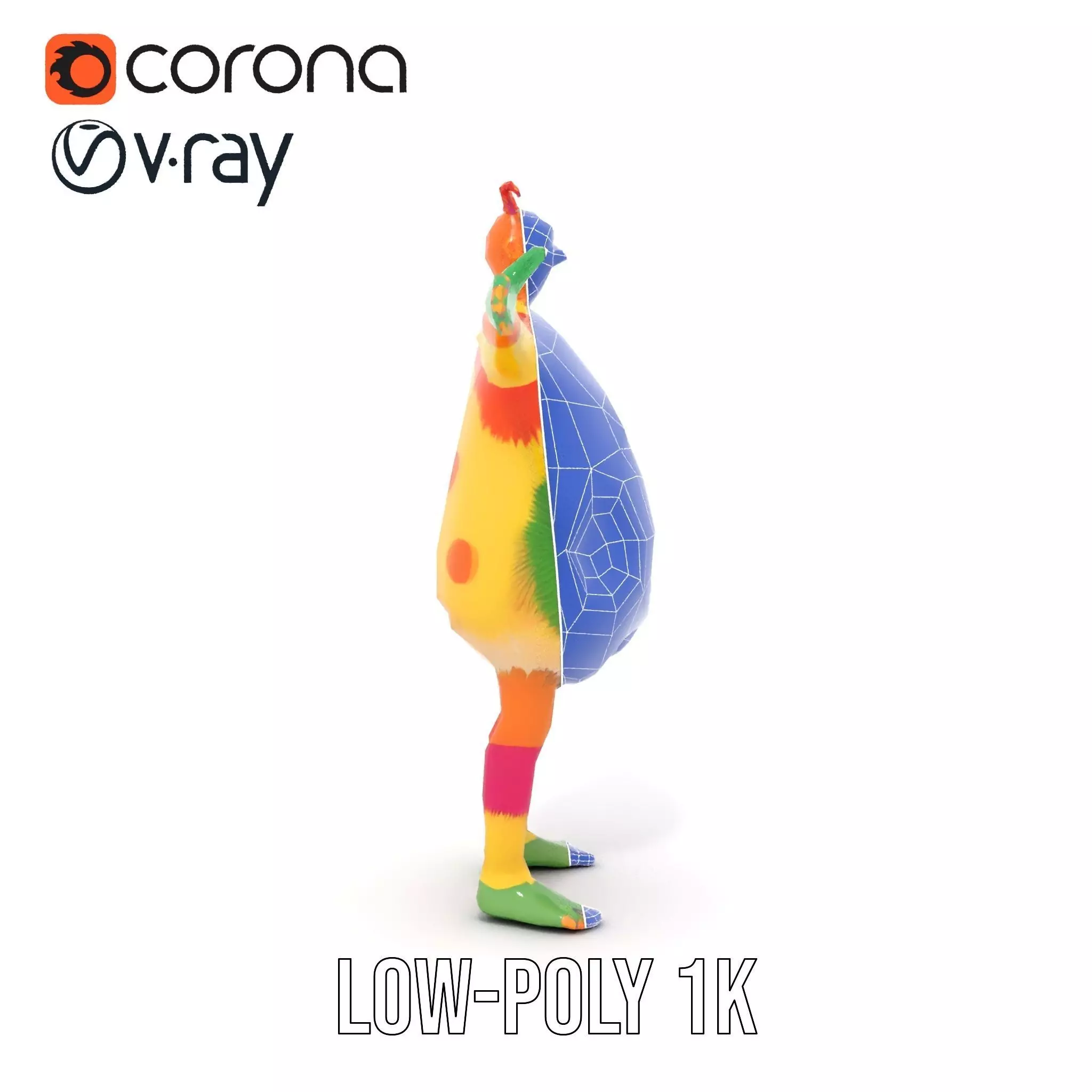 Colorful Furry Cartoon Character Model Pack Low-poly 3D model_28