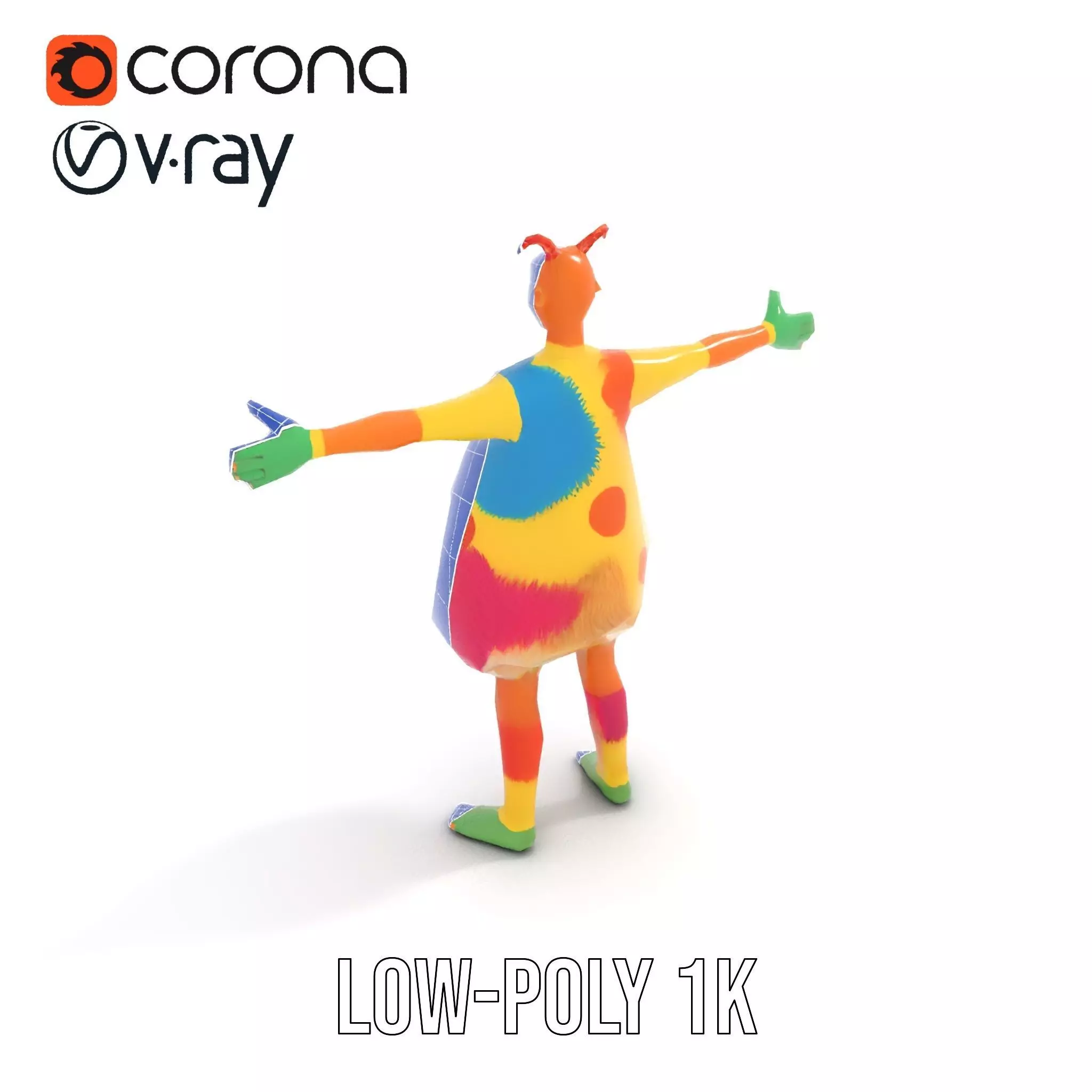Colorful Furry Cartoon Character Model Pack Low-poly 3D model_19