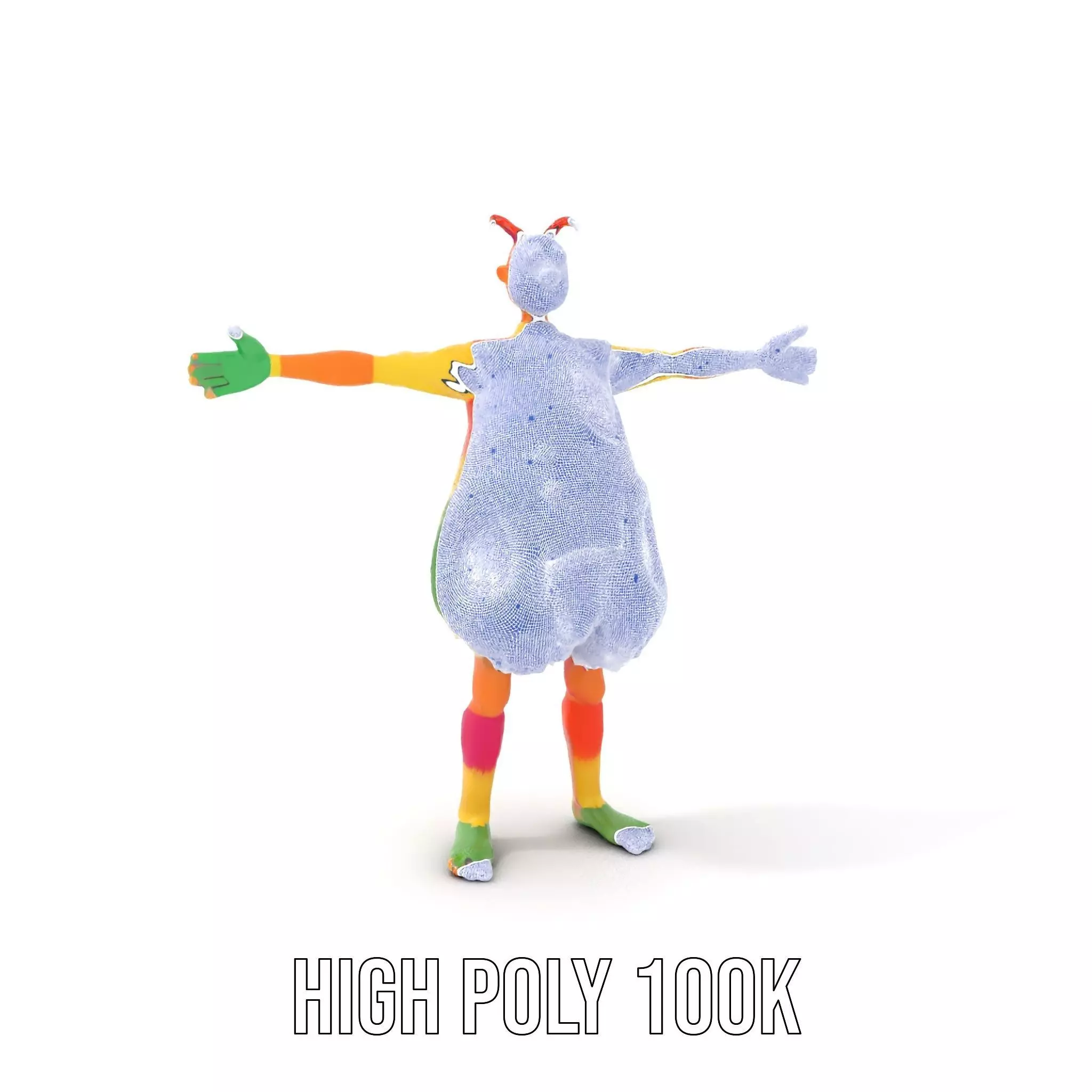 Colorful Furry Cartoon Character Model Pack Low-poly 3D model_5