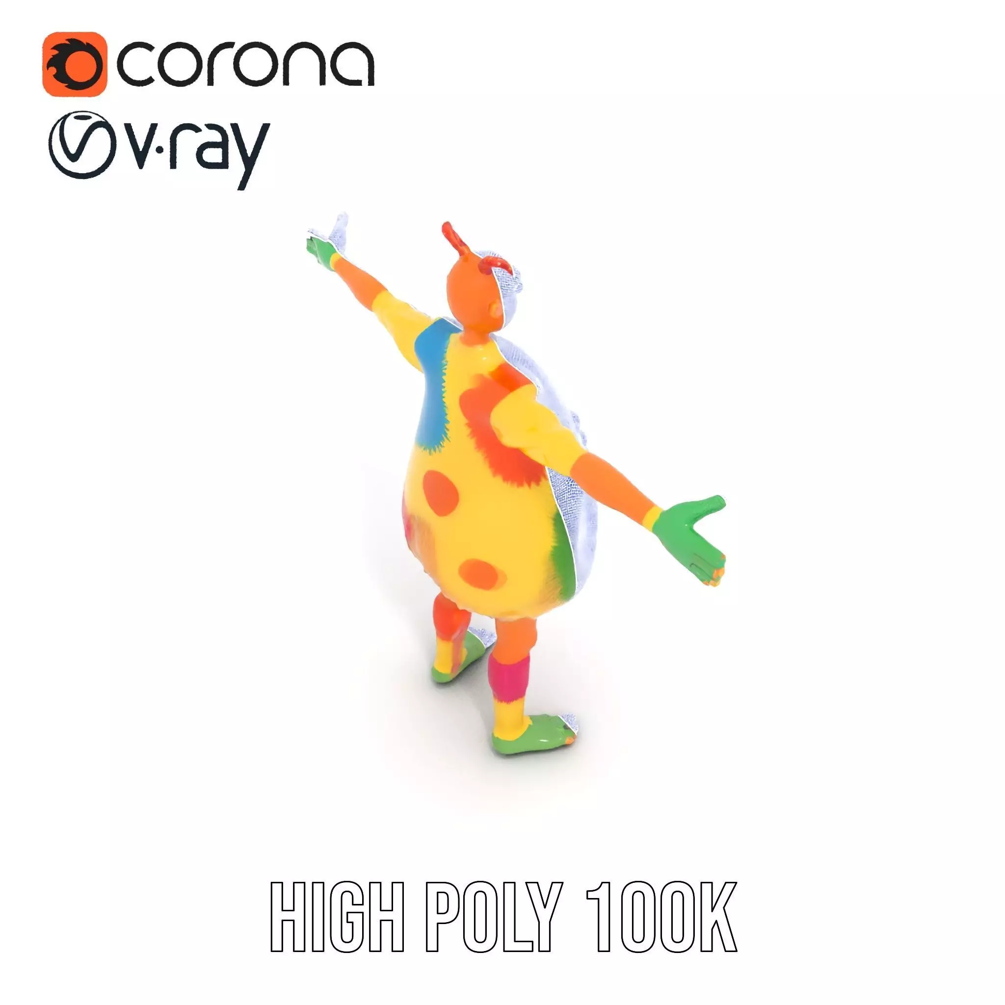 Colorful Furry Cartoon Character Model Pack Low-poly 3D model_33