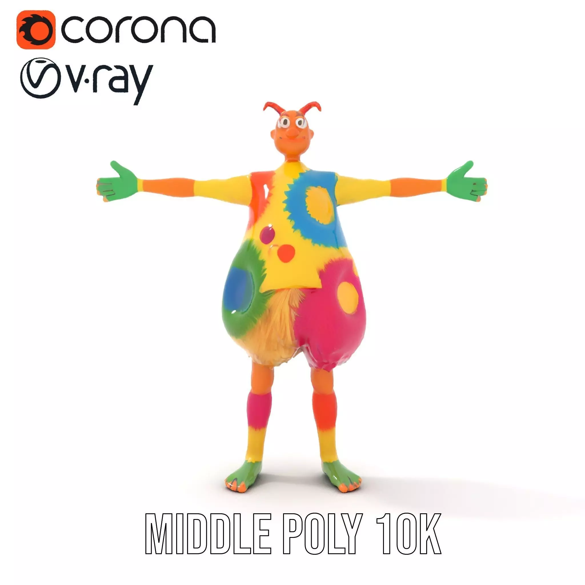 Colorful Furry Cartoon Character Model Pack Low-poly 3D model_24