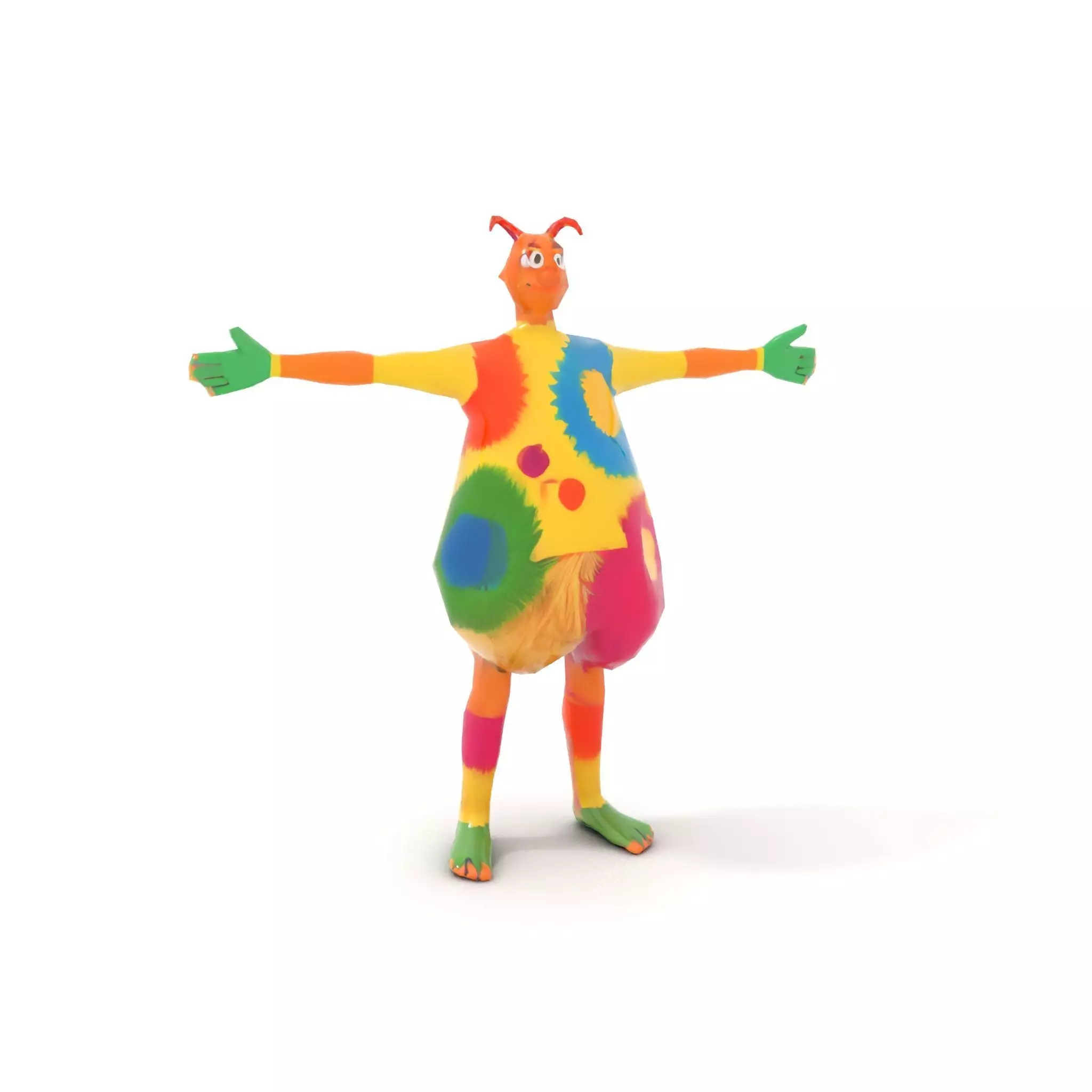 Colorful Furry Cartoon Character Model Pack Low-poly 3D model_9