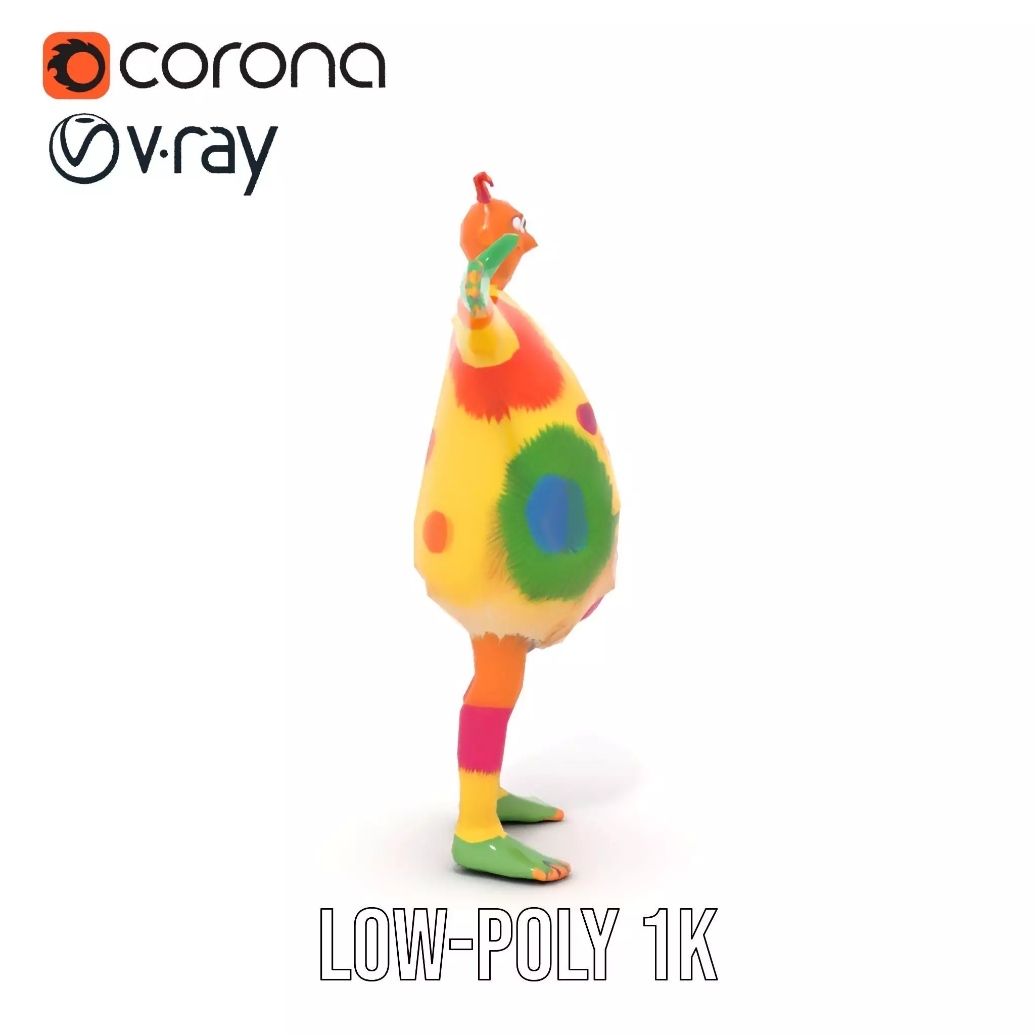 Colorful Furry Cartoon Character Model Pack Low-poly 3D model_14