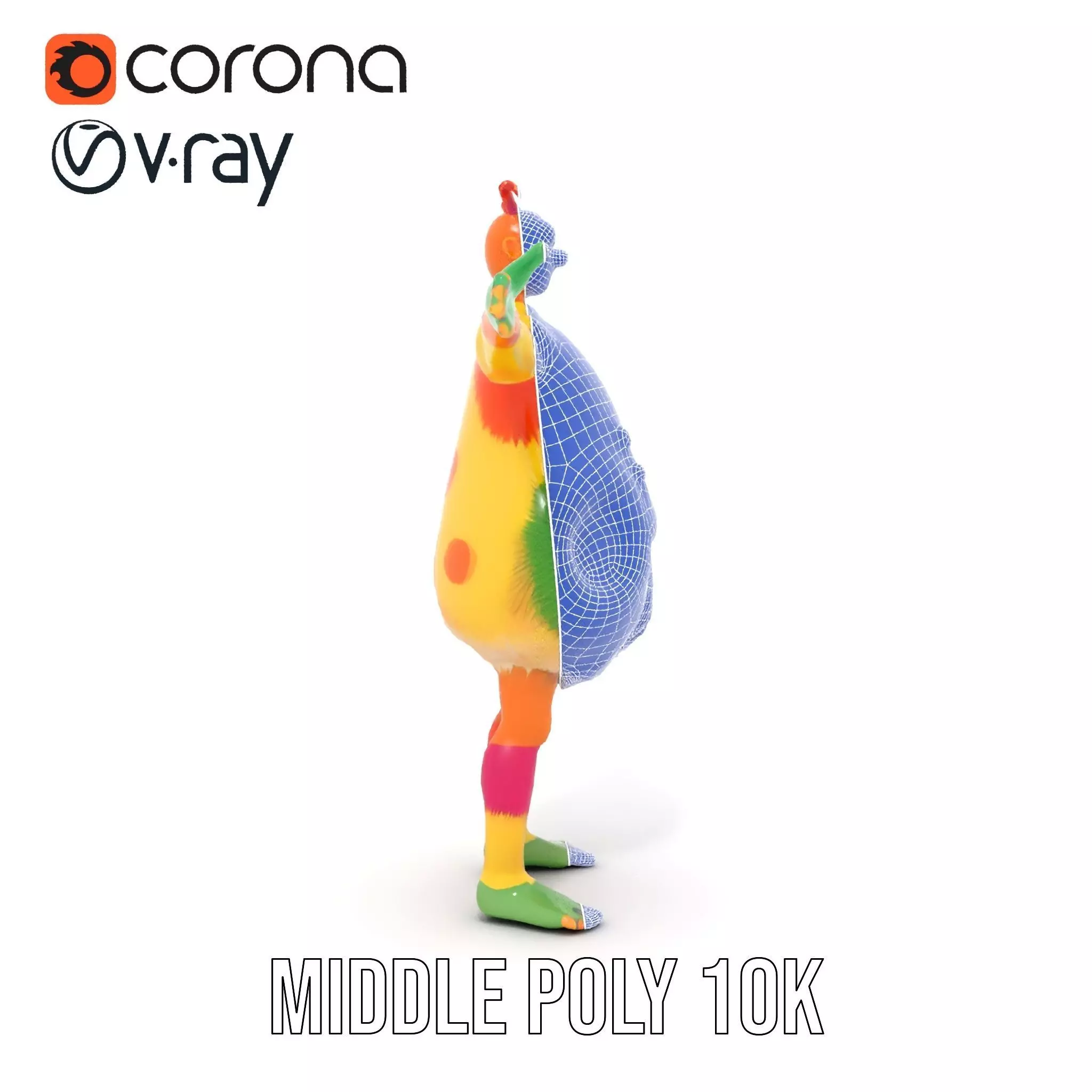 Colorful Furry Cartoon Character Model Pack Low-poly 3D model_21