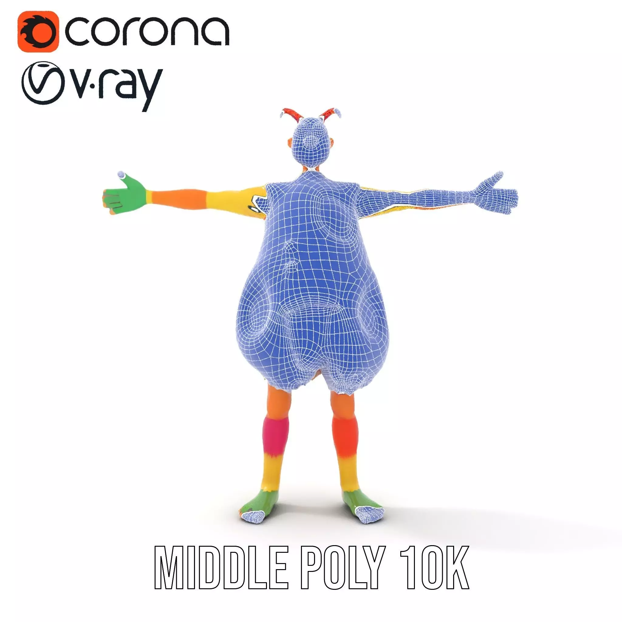 Colorful Furry Cartoon Character Model Pack Low-poly 3D model_30