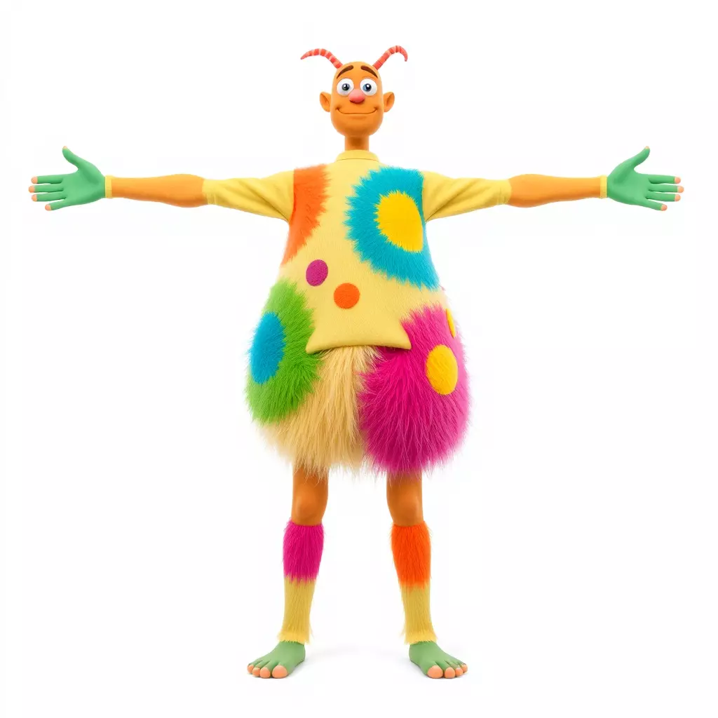 Colorful Furry Cartoon Character Model Pack Low-poly 3D model_3