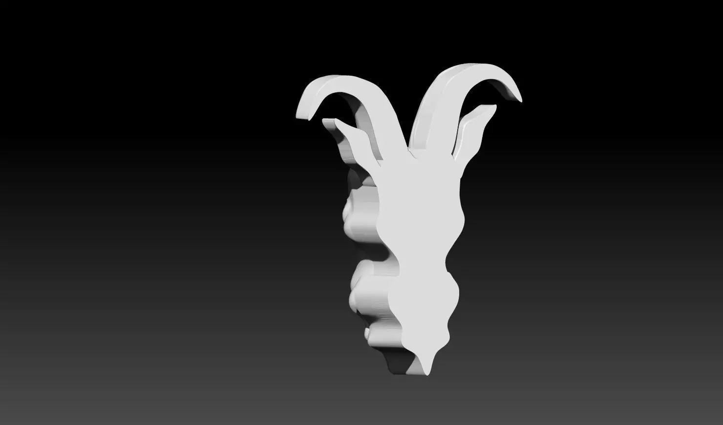 Goat Head Pendant Relief STL 3D Model 3D print model_14