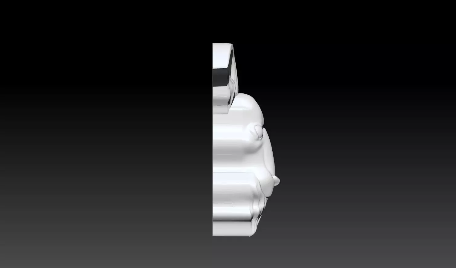 Goat Head Pendant Relief STL 3D Model 3D print model_16