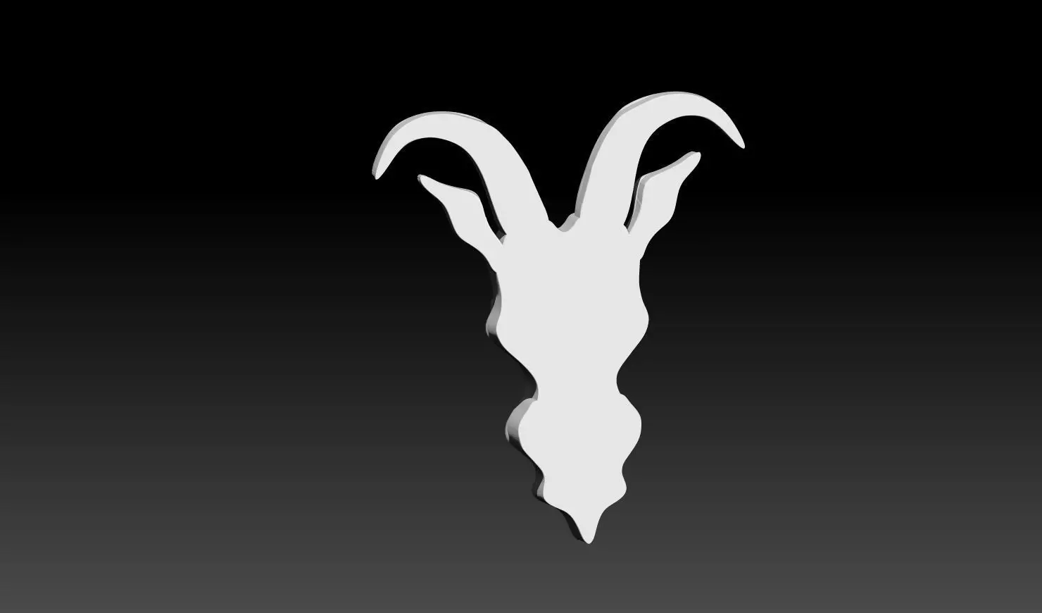 Goat Head Pendant Relief STL 3D Model 3D print model_15