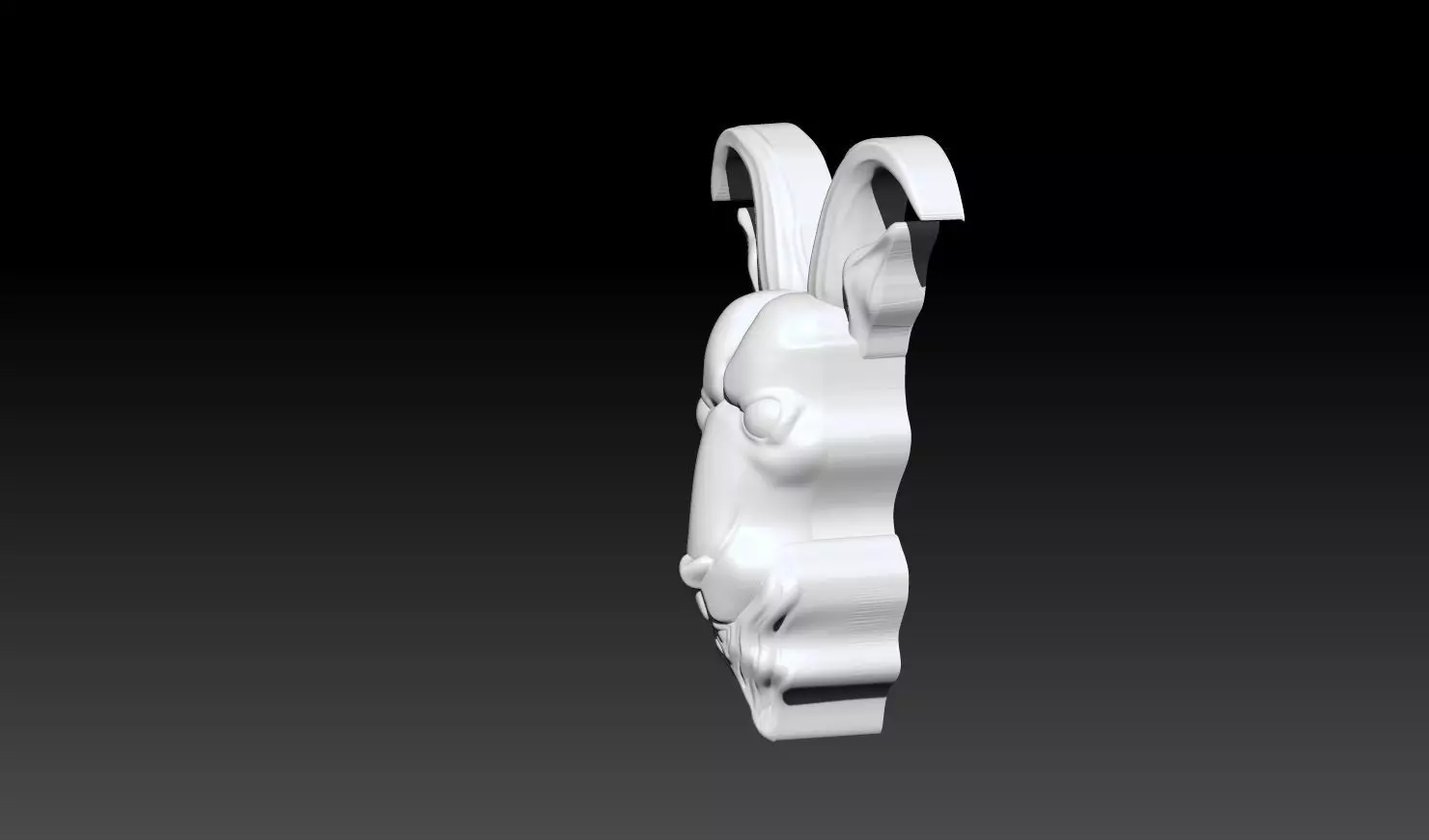 Goat Head Pendant Relief STL 3D Model 3D print model_11