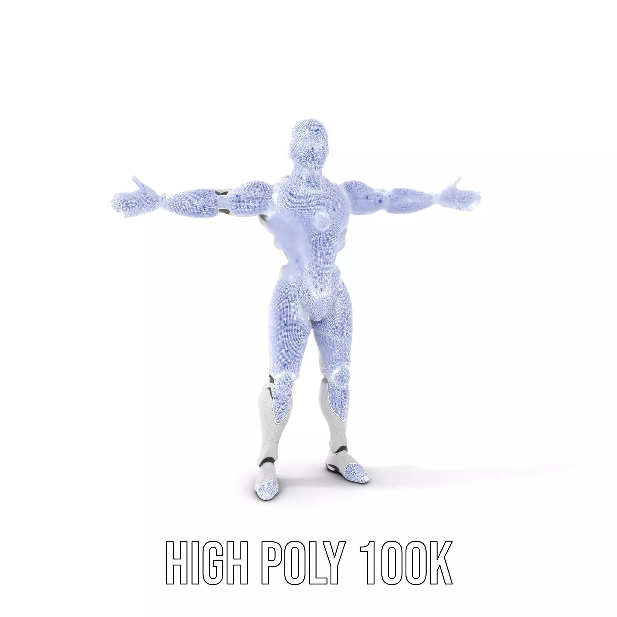 Futuristic Humanoid Robot Model Pack Low-poly 3D model_5