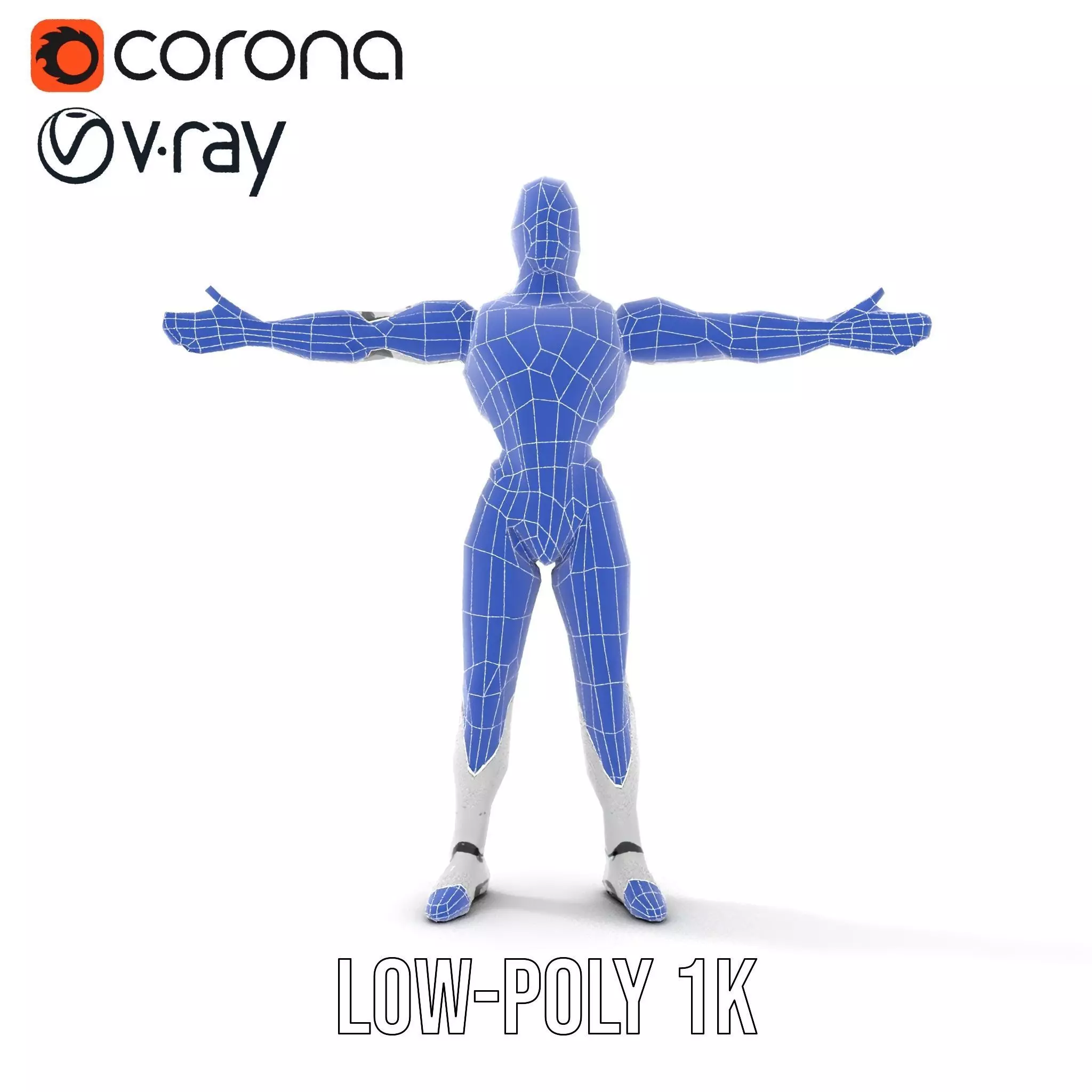 Futuristic Humanoid Robot Model Pack Low-poly 3D model_31