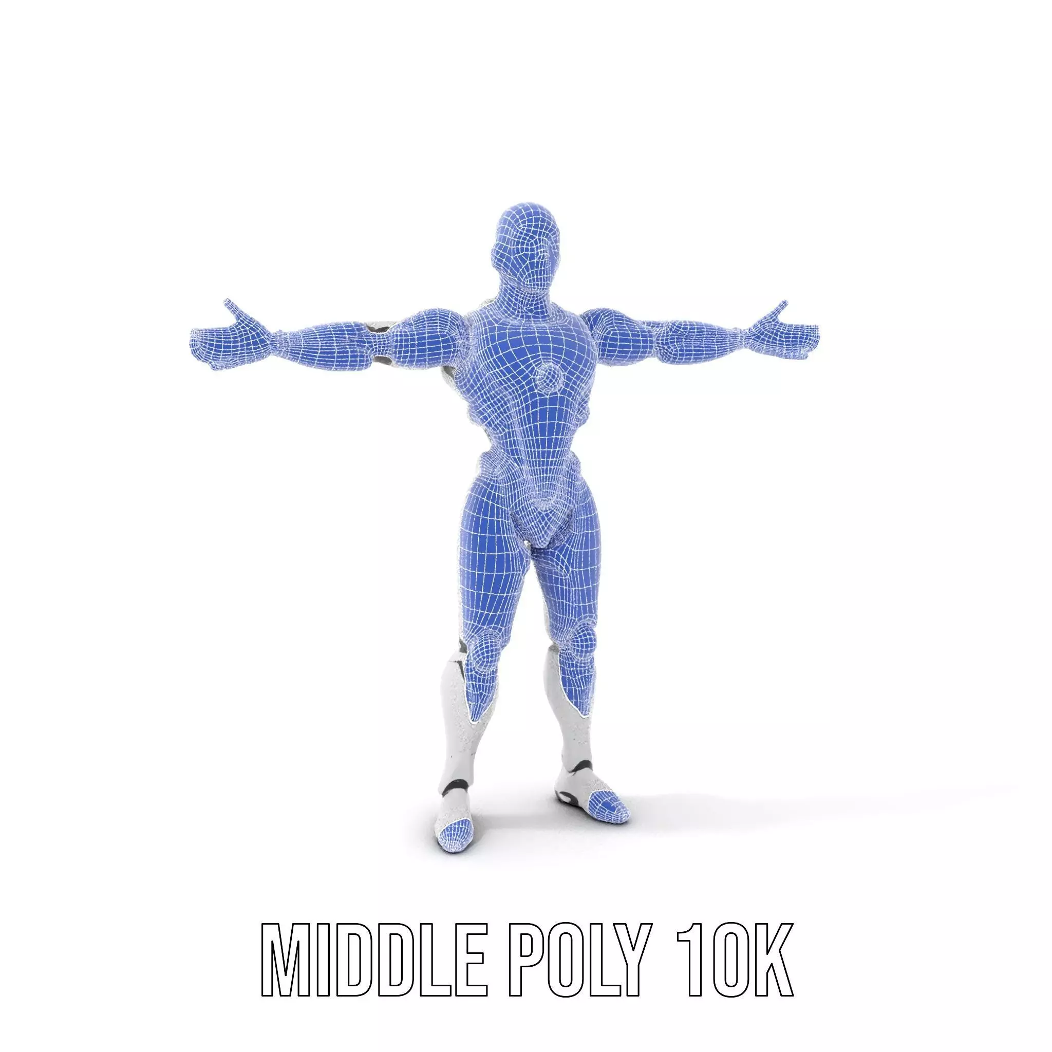Futuristic Humanoid Robot Model Pack Low-poly 3D model_27