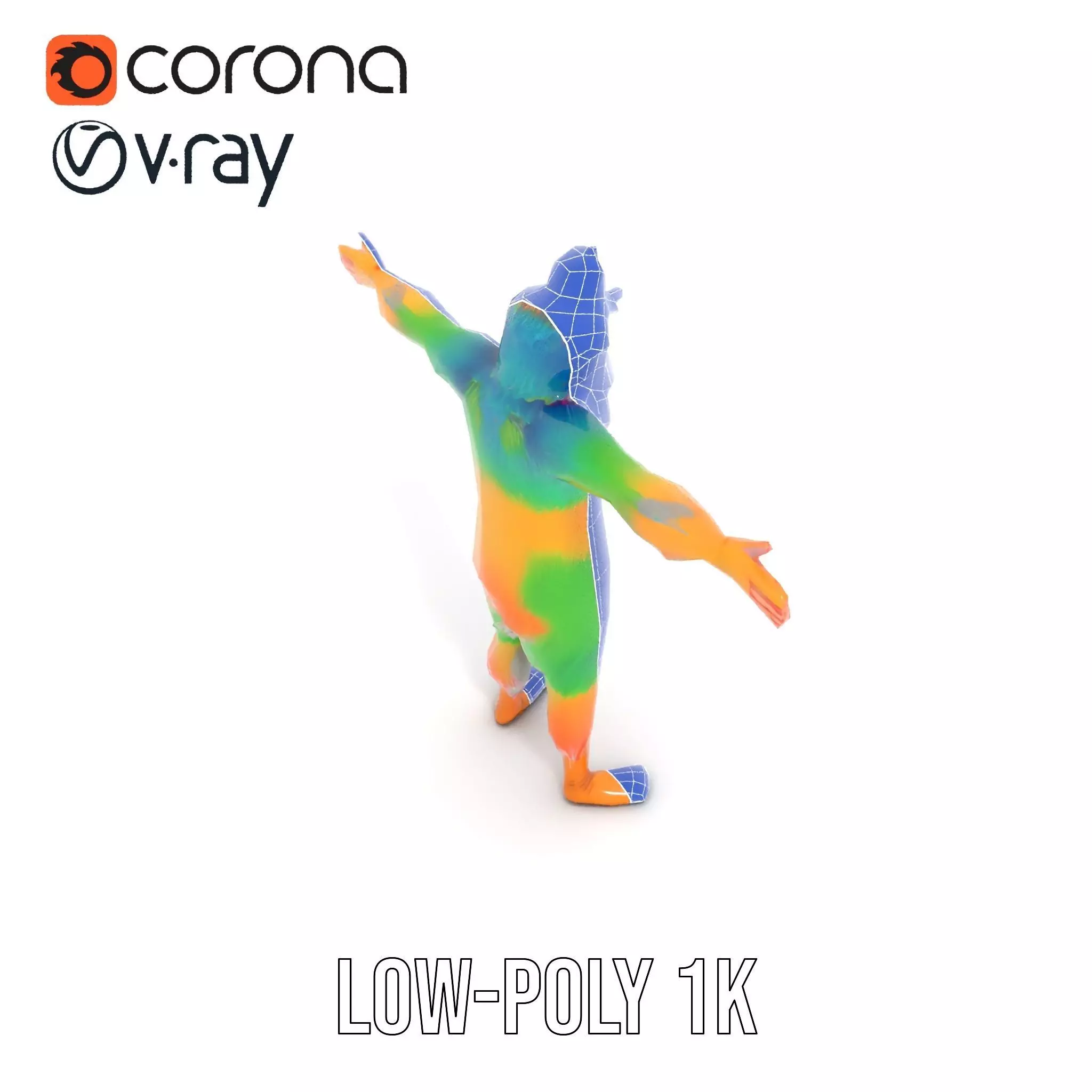 Colorful Furry Character Model Pack Low-poly 3D model_23