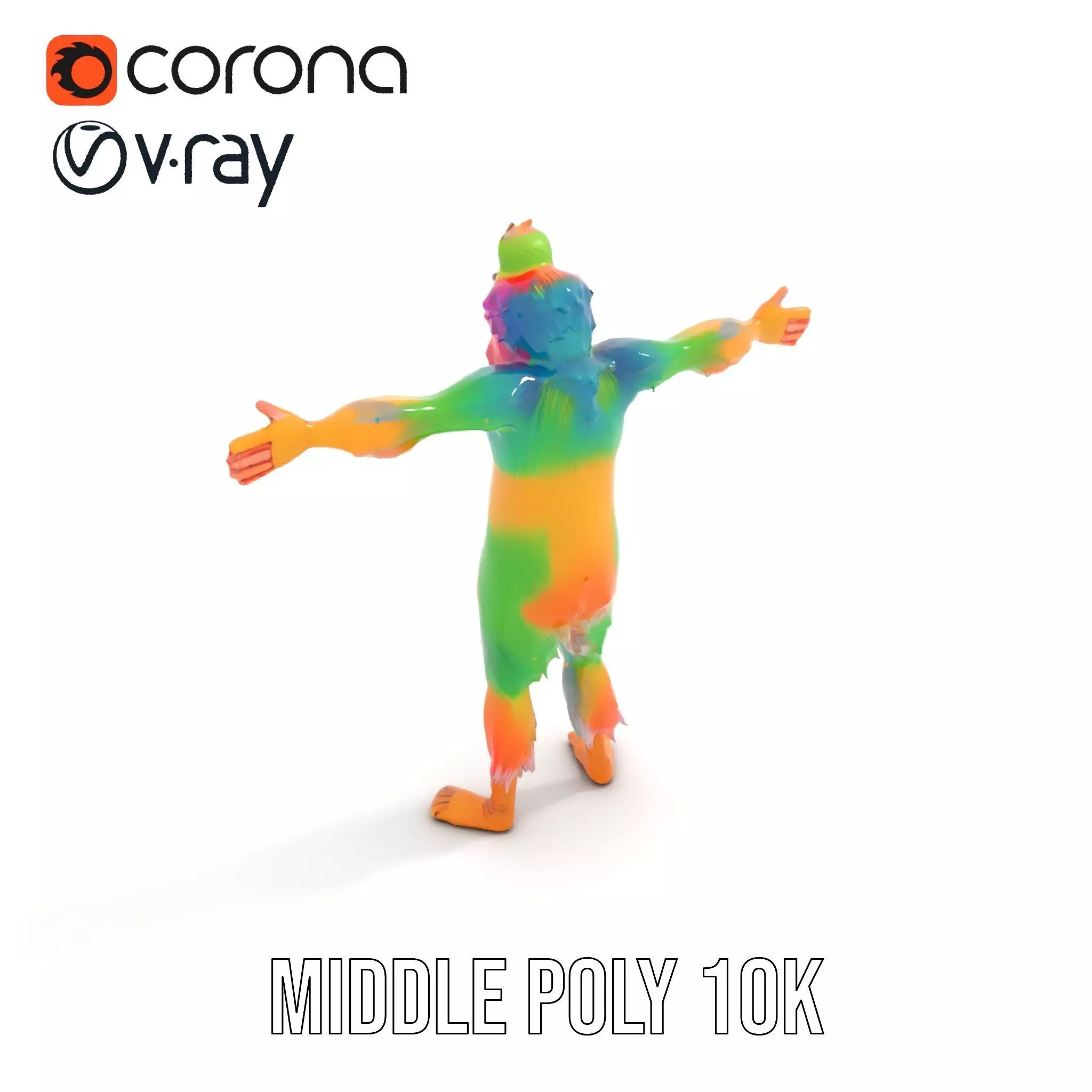 Colorful Furry Character Model Pack Low-poly 3D model_6