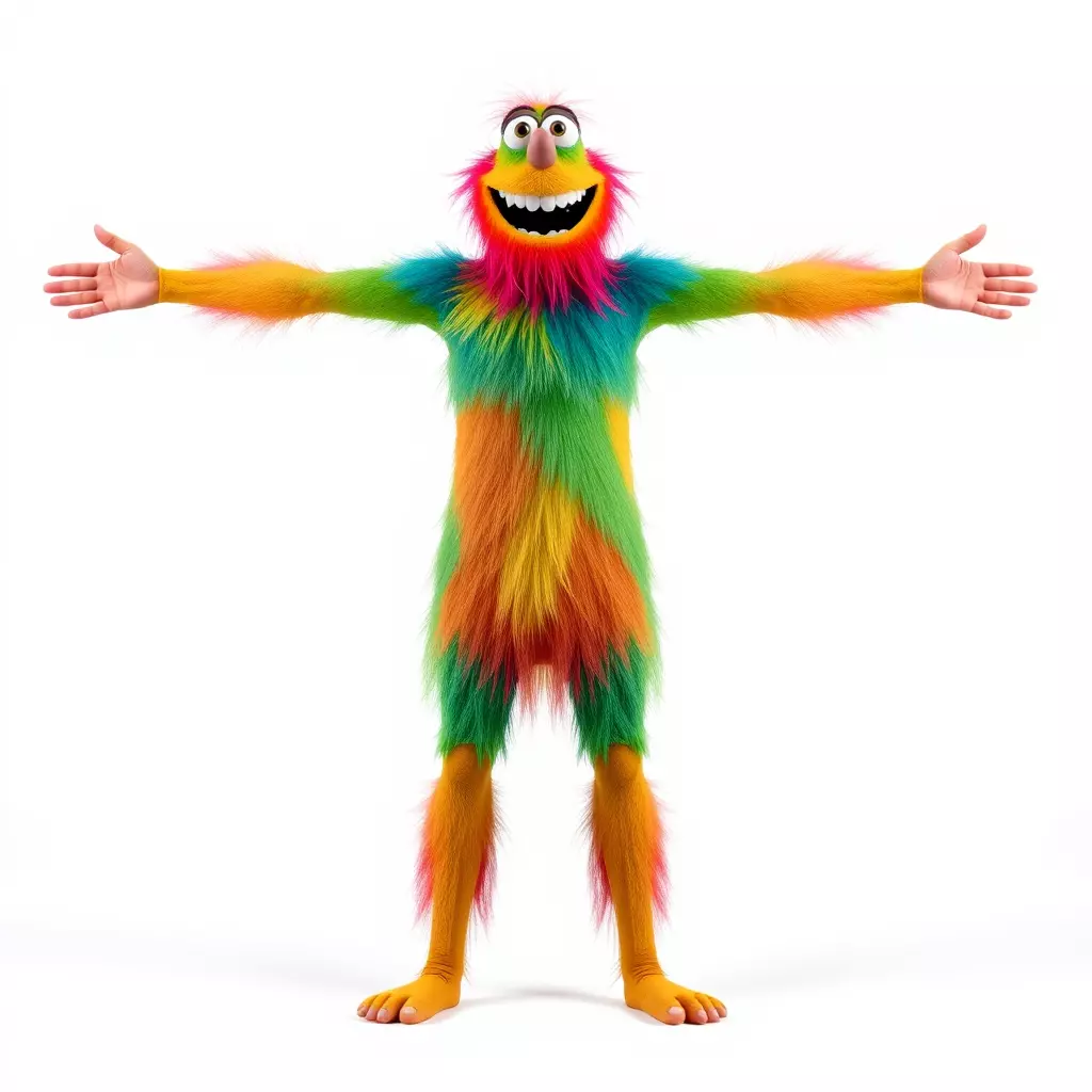 Colorful Furry Character Model Pack Low-poly 3D model_3