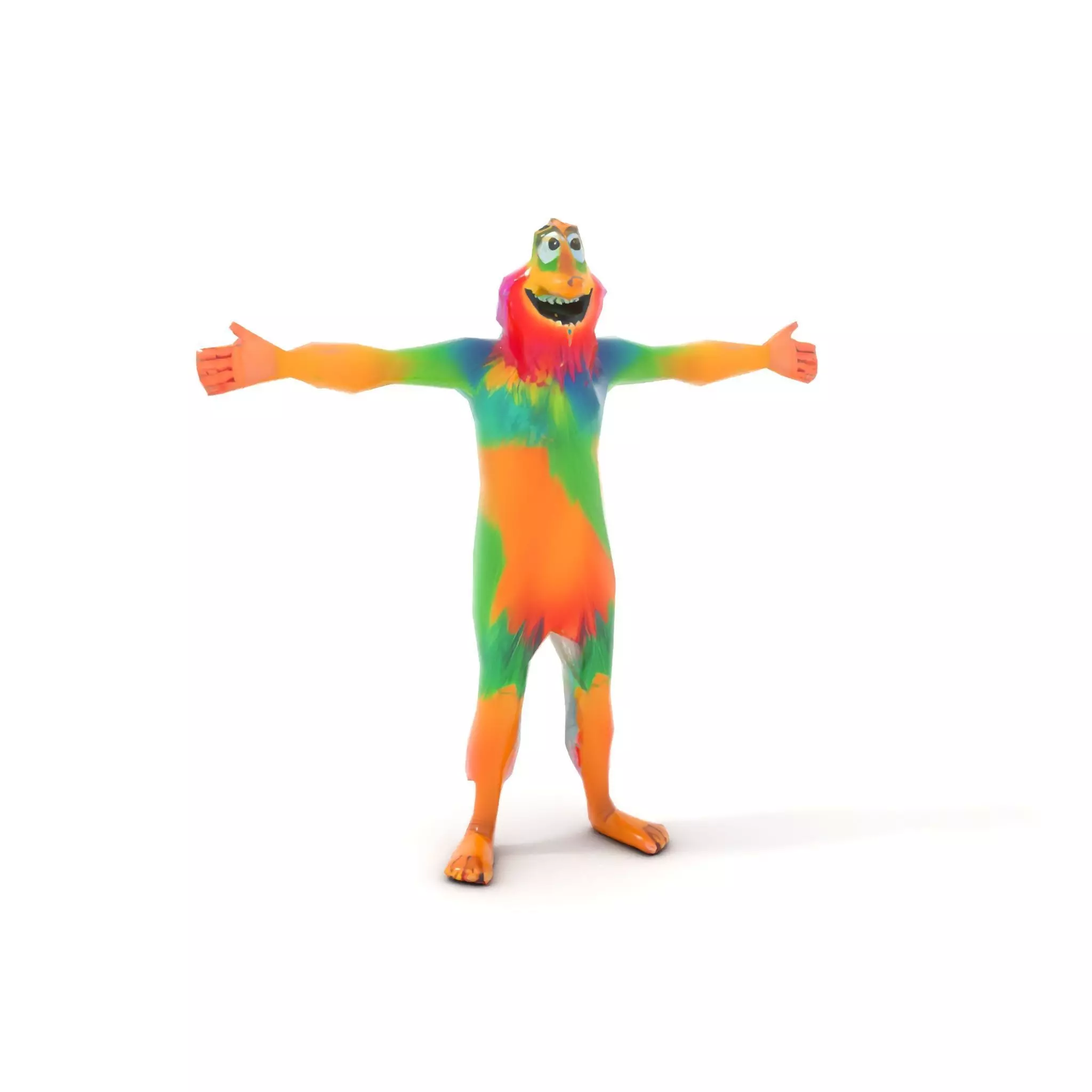 Colorful Furry Character Model Pack Low-poly 3D model_12