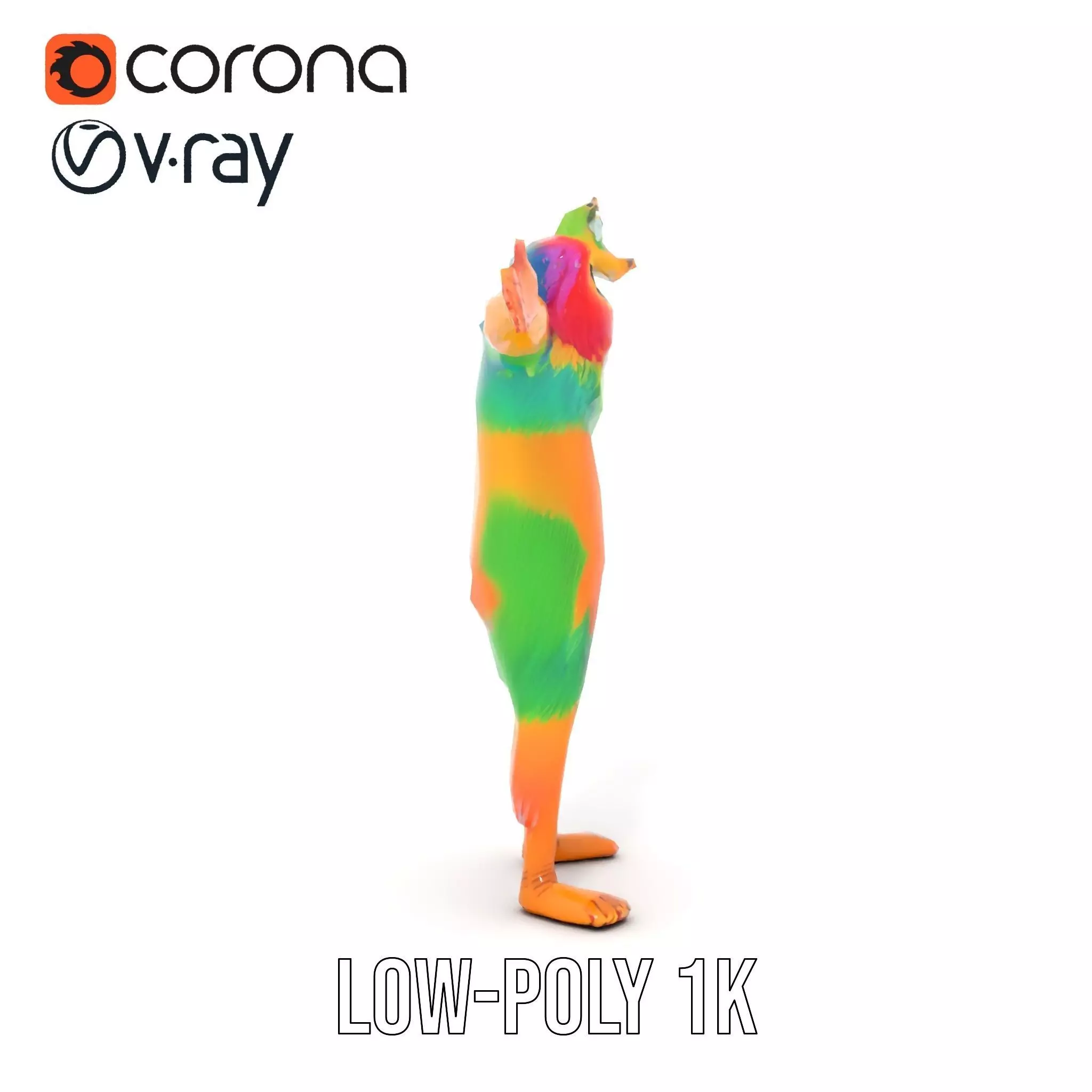 Colorful Furry Character Model Pack Low-poly 3D model_26