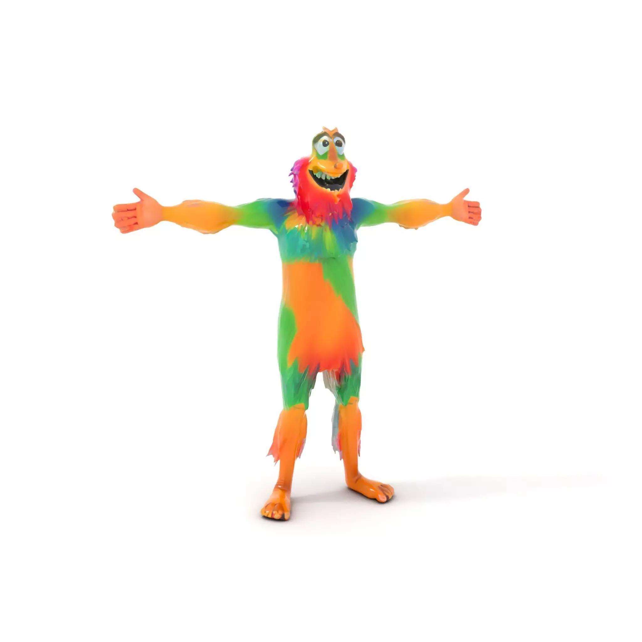 Colorful Furry Character Model Pack Low-poly 3D model_0