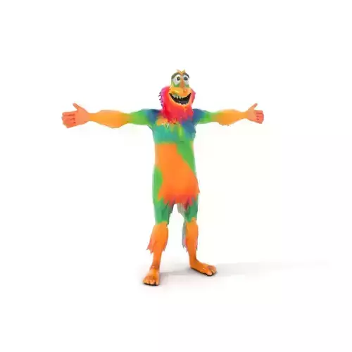 Colorful Furry Character Model Pack Low-poly 3D model