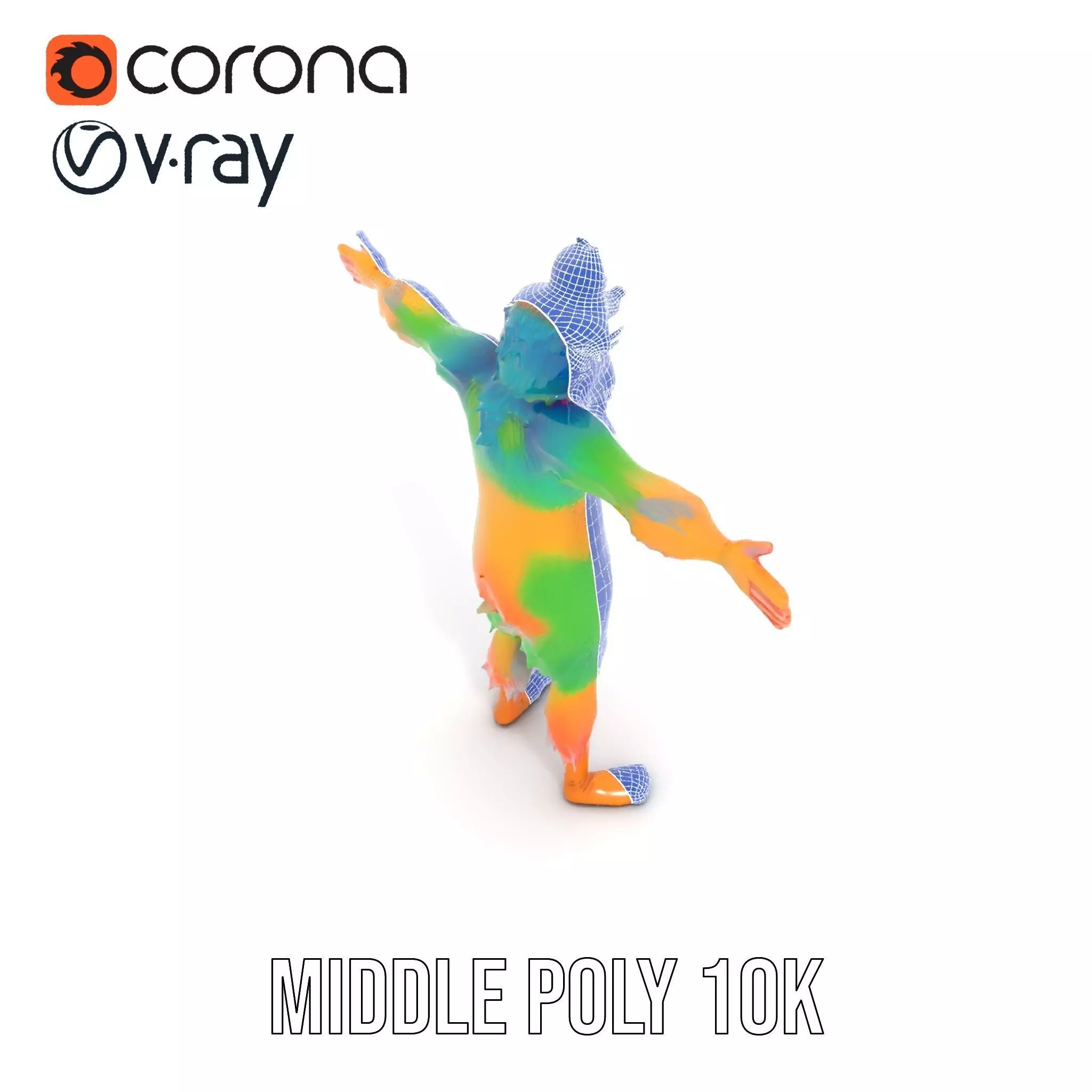 Colorful Furry Character Model Pack Low-poly 3D model_22