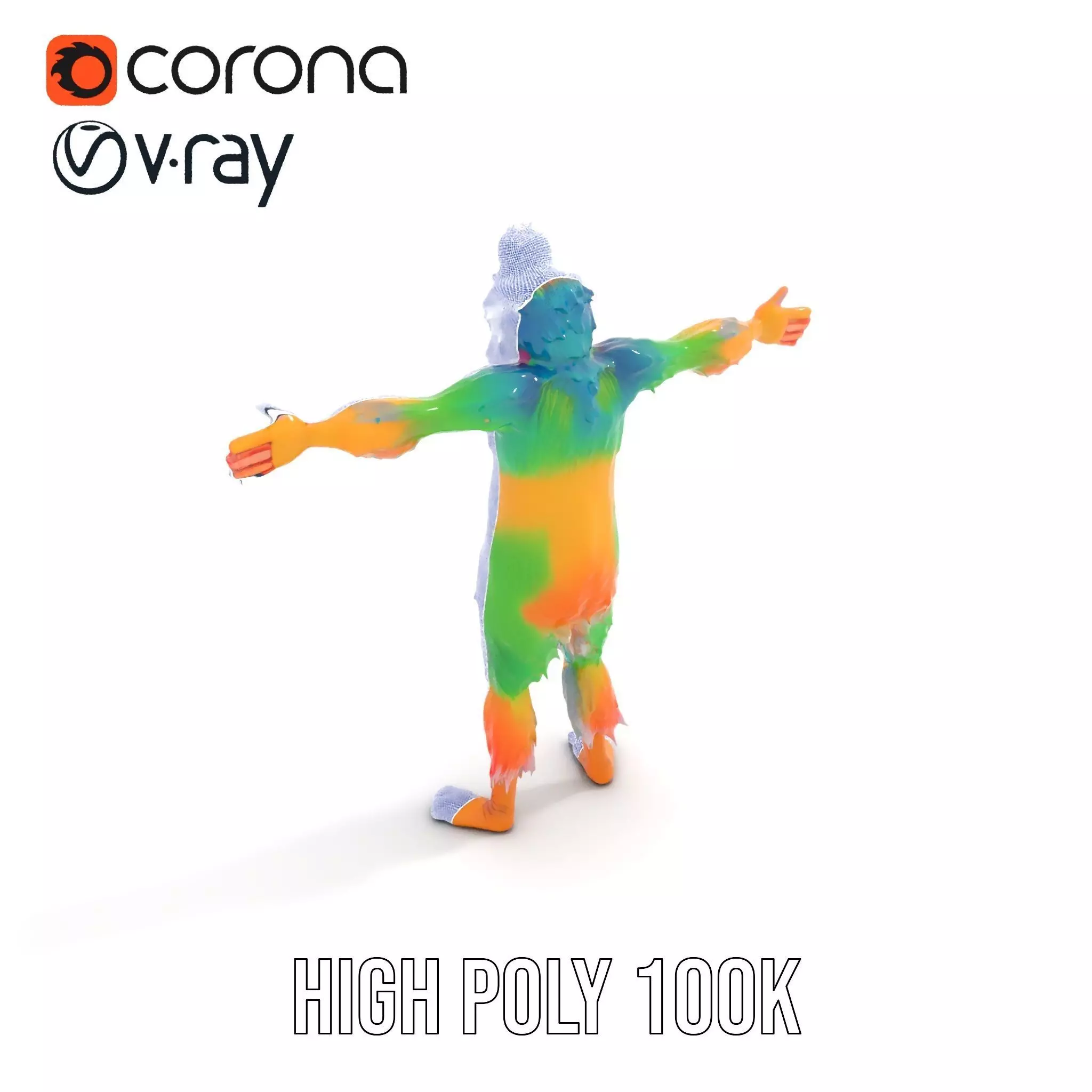 Colorful Furry Character Model Pack Low-poly 3D model_27