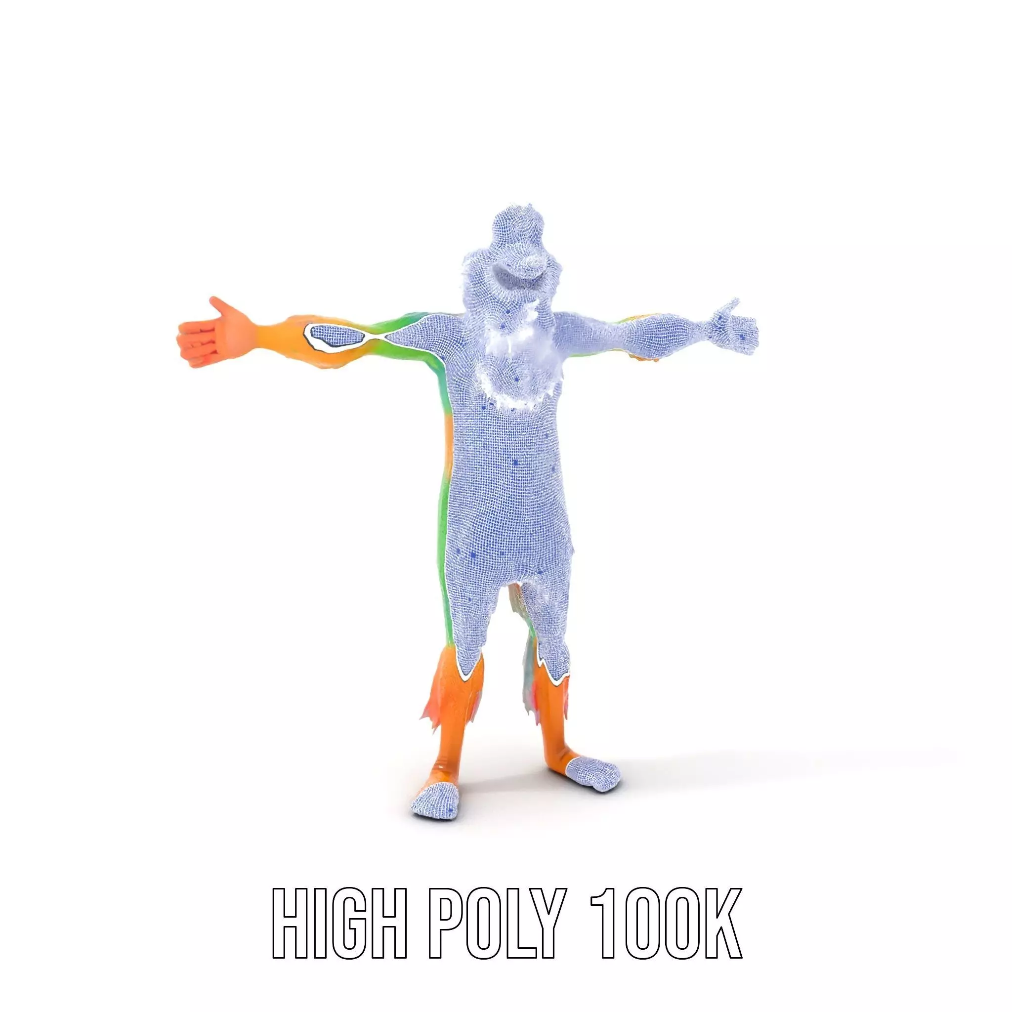 Colorful Furry Character Model Pack Low-poly 3D model_5